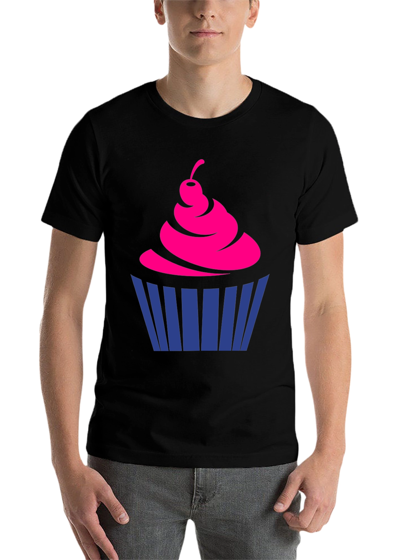 Black Fun Cupcake Graphic Tee - Casual Style view 7
