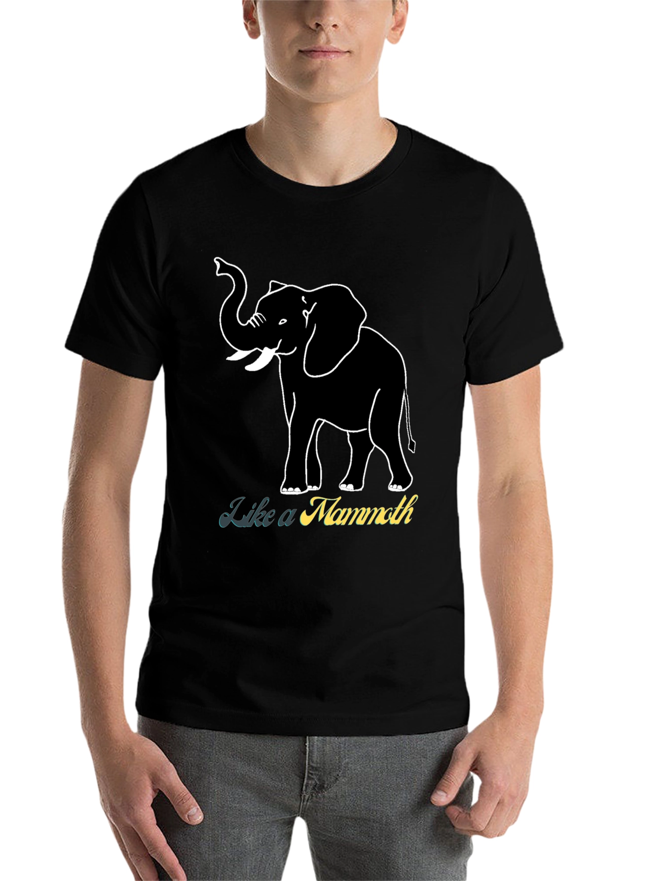 Black Like a Mammoth T-Shirt - Black view 7
