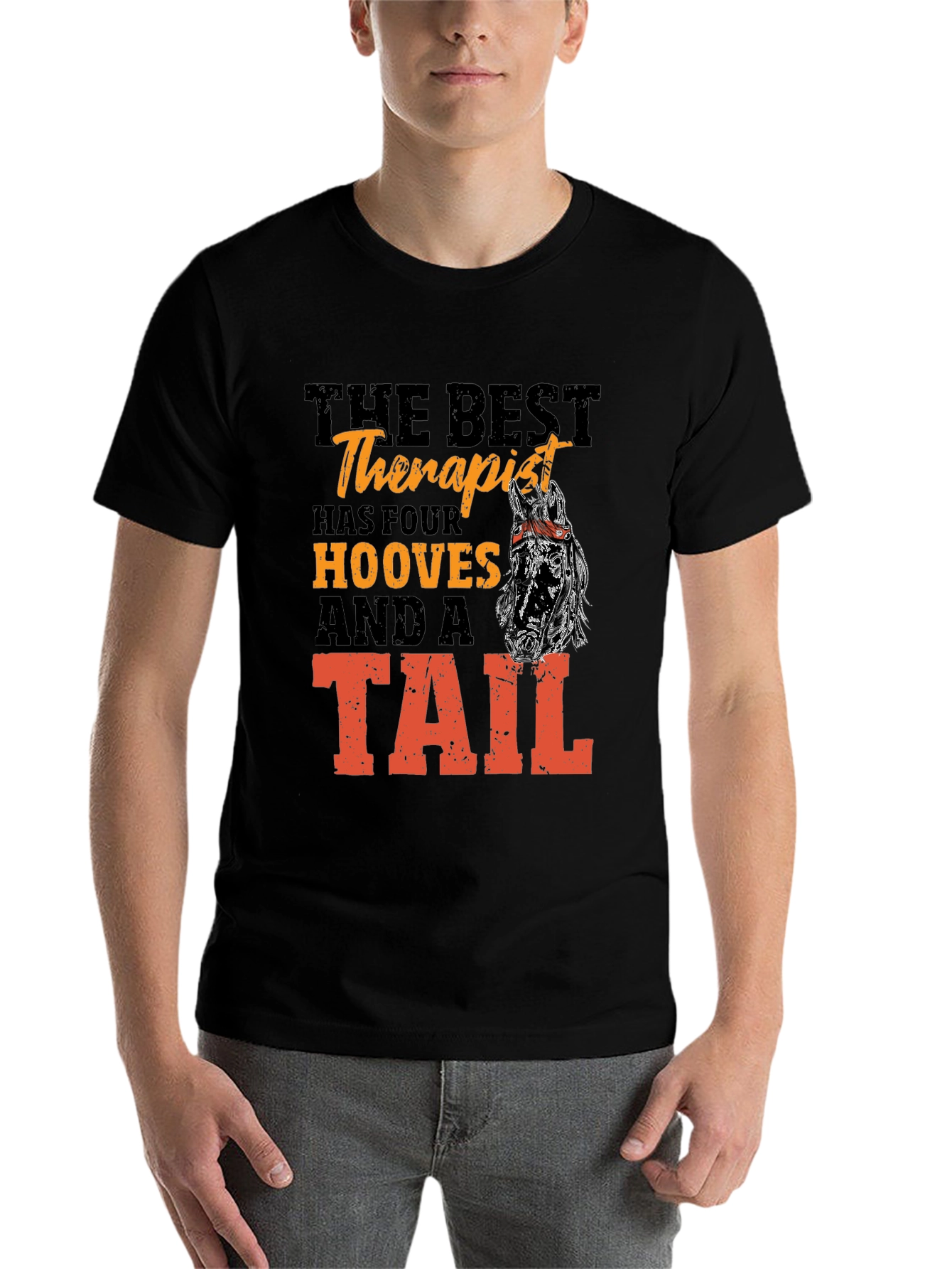 Black The Best Therapist T-Shirt view 7