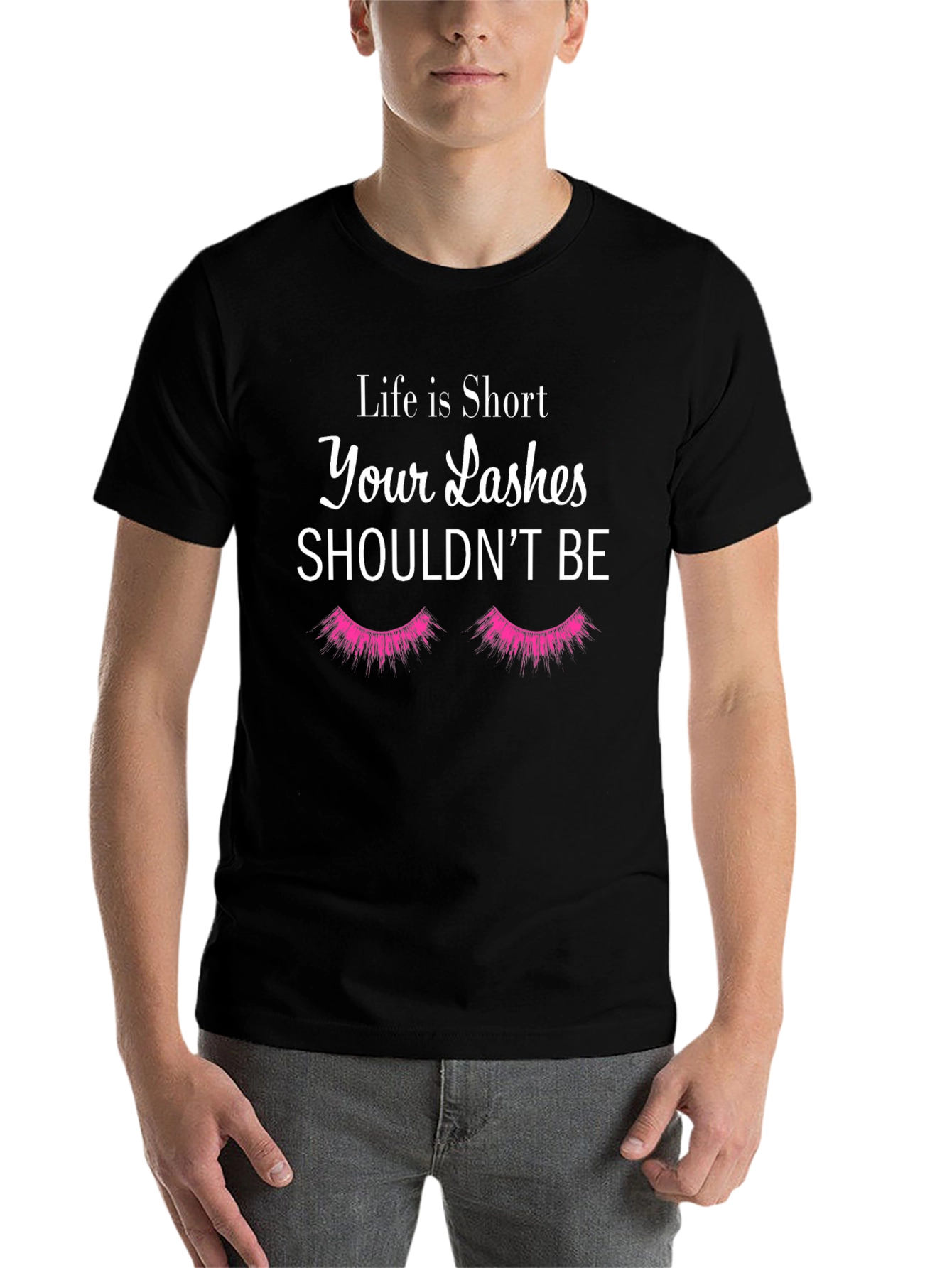 Black Life is Short Lashes Graphic T-Shirt view 7