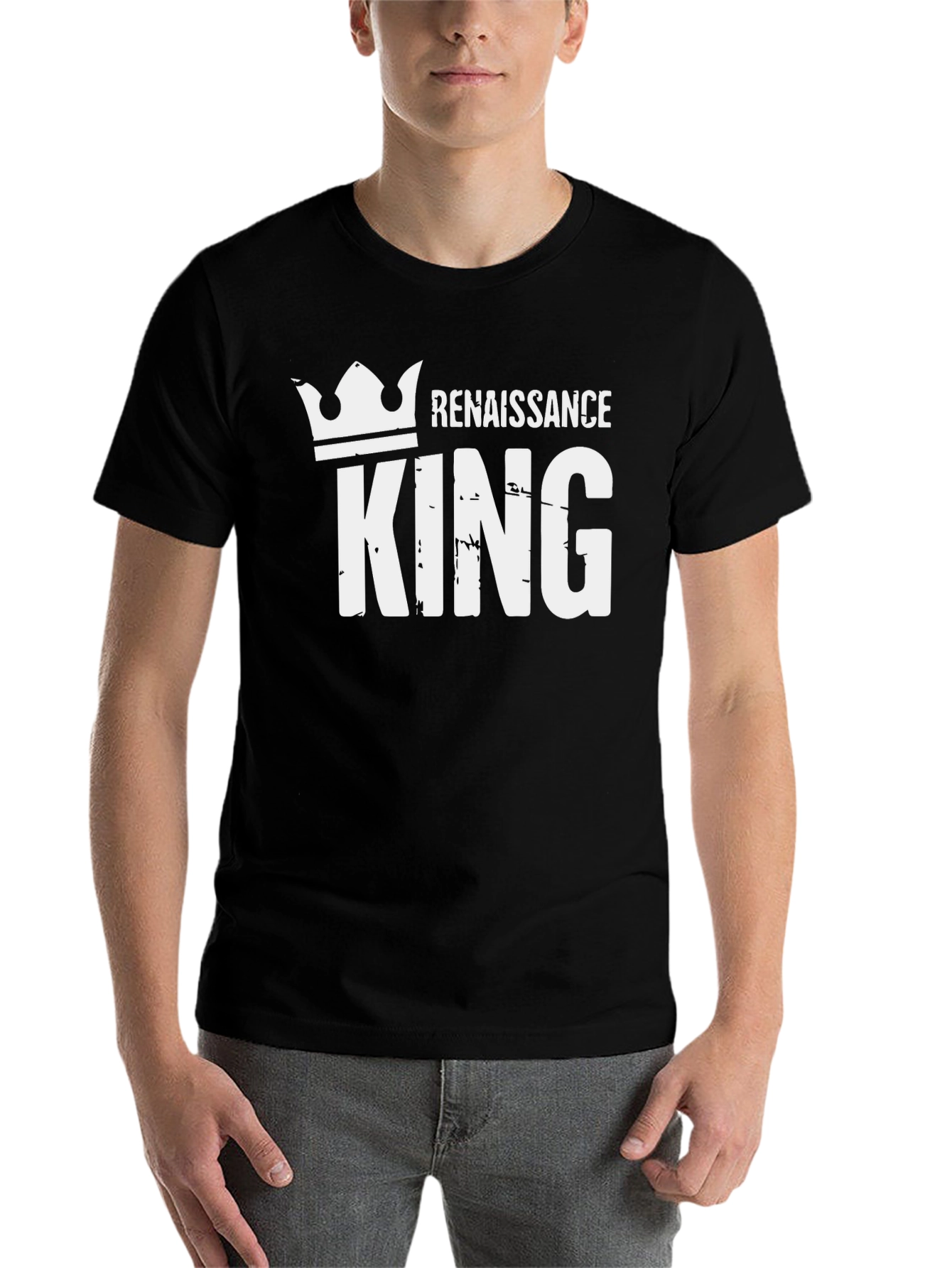 Black Renaissance King Graphic T-Shirt view 7