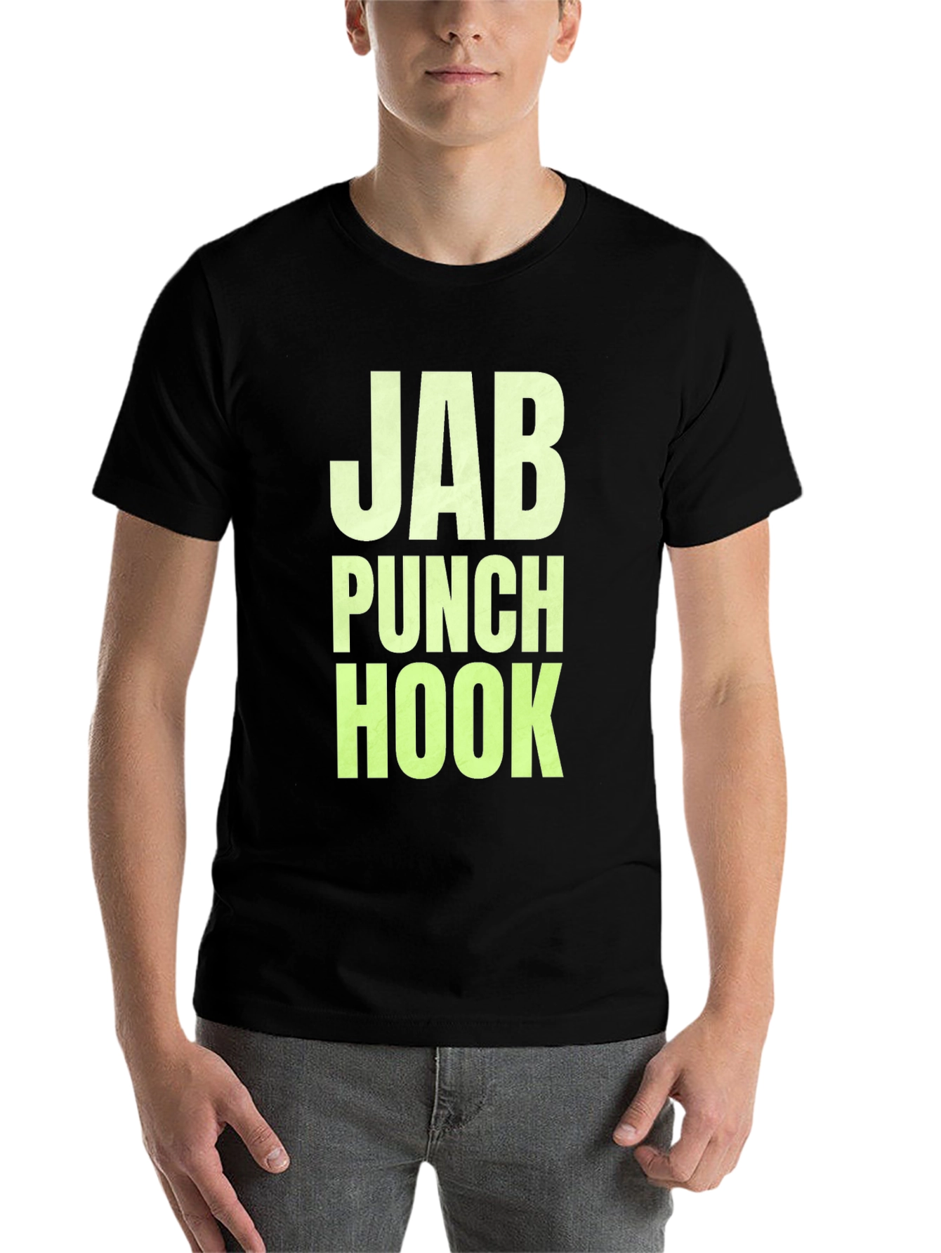 Black Jab Punch Hook Graphic Tee - Boxing MMA view 7