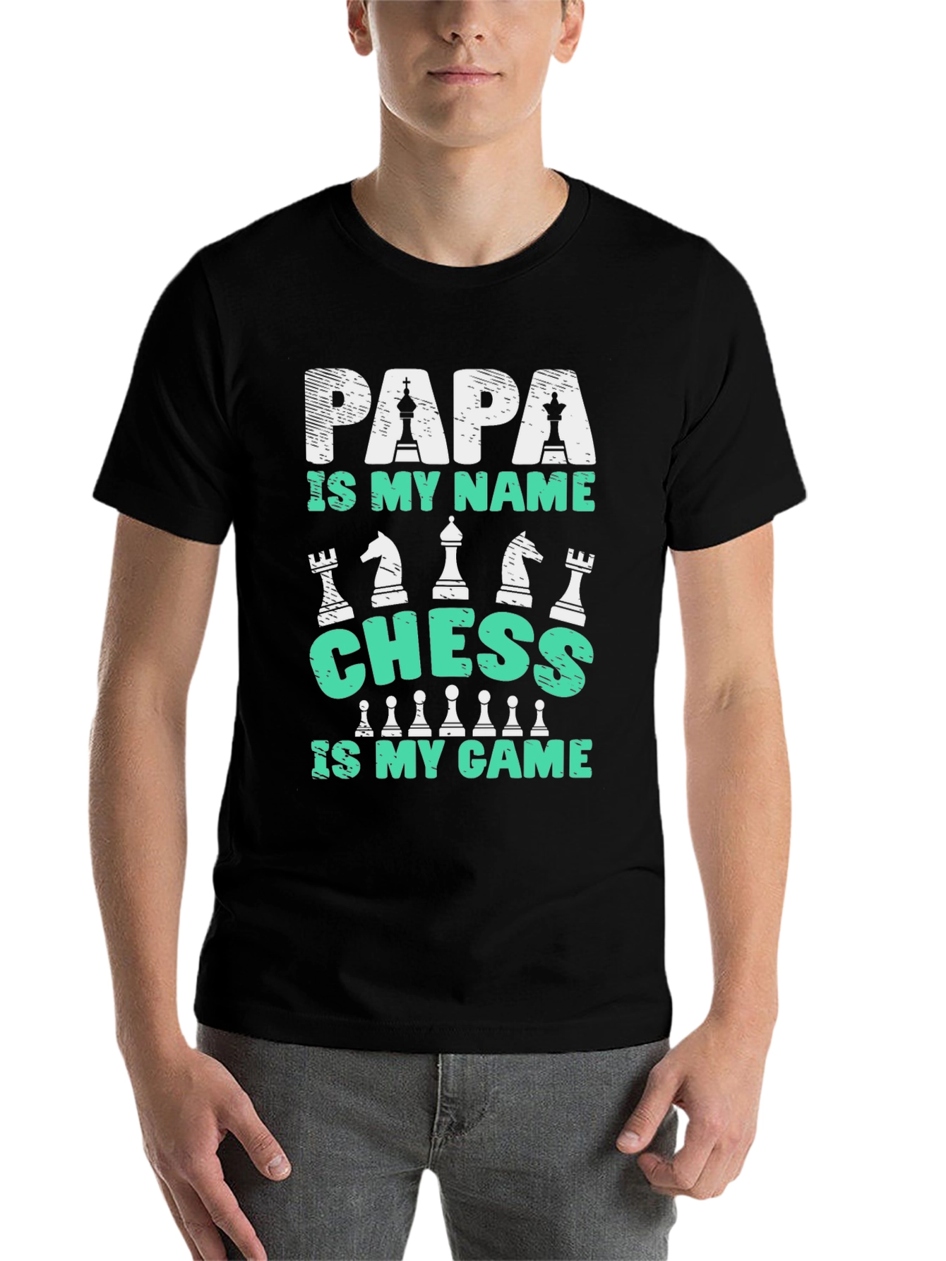 Black Papa Chess T-Shirt - 'Is My Name Is My Game' Tee view 7