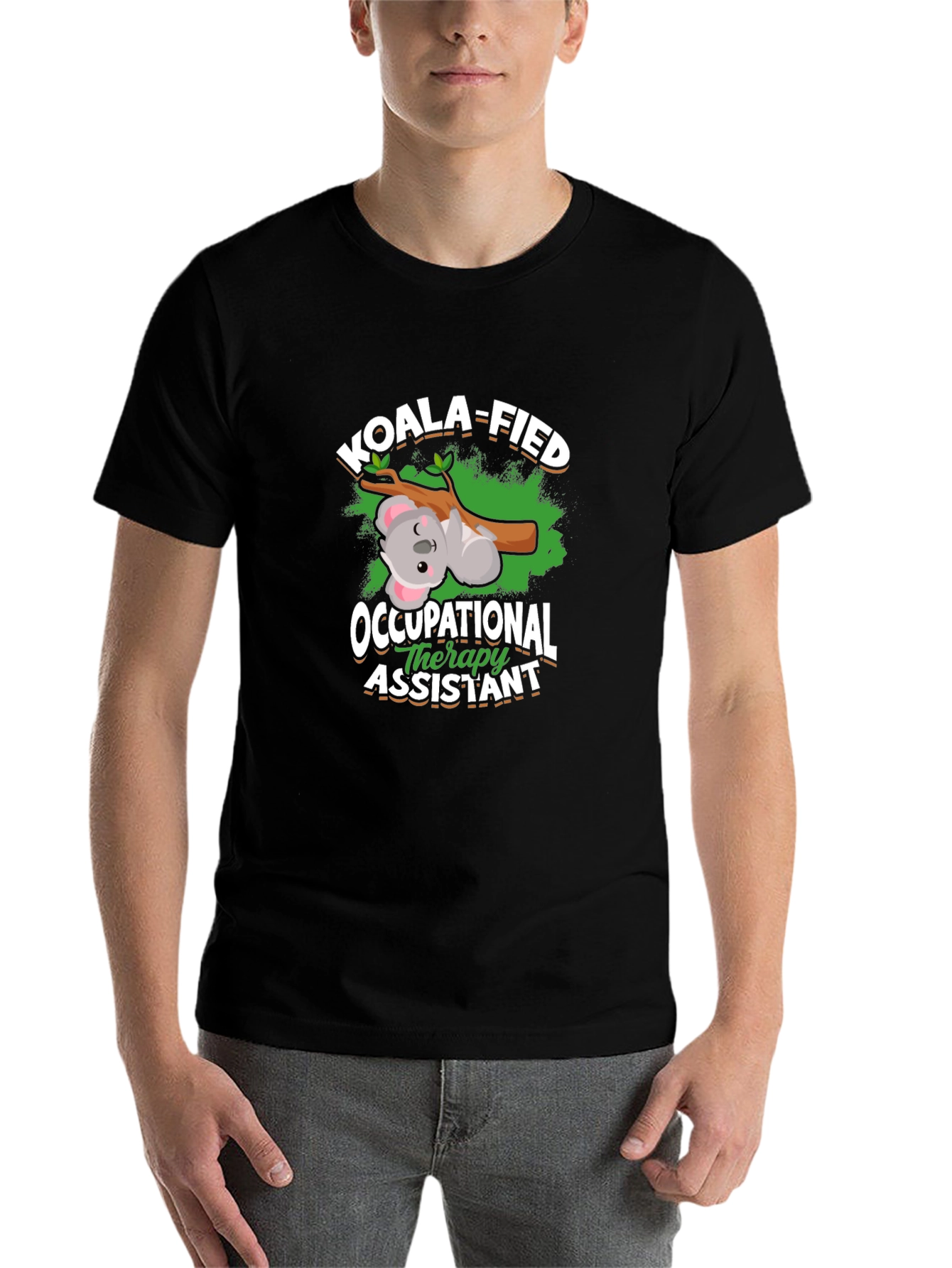 Black Koala-fied Occupational Therapy Assistant T-Shirt view 7