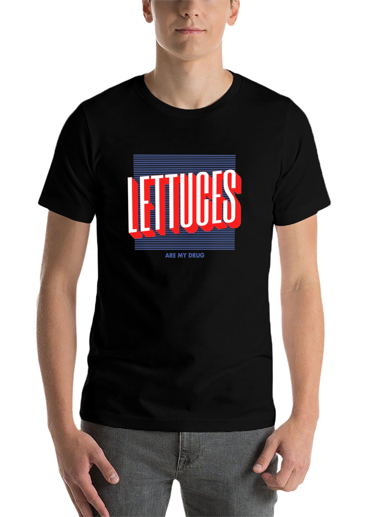 Black Lettuces Are My Drug Graphic T-Shirt view 7