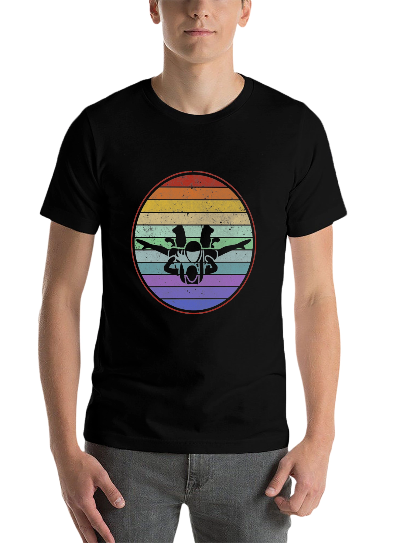 Black Retro Motorcycle T-Shirt view 7