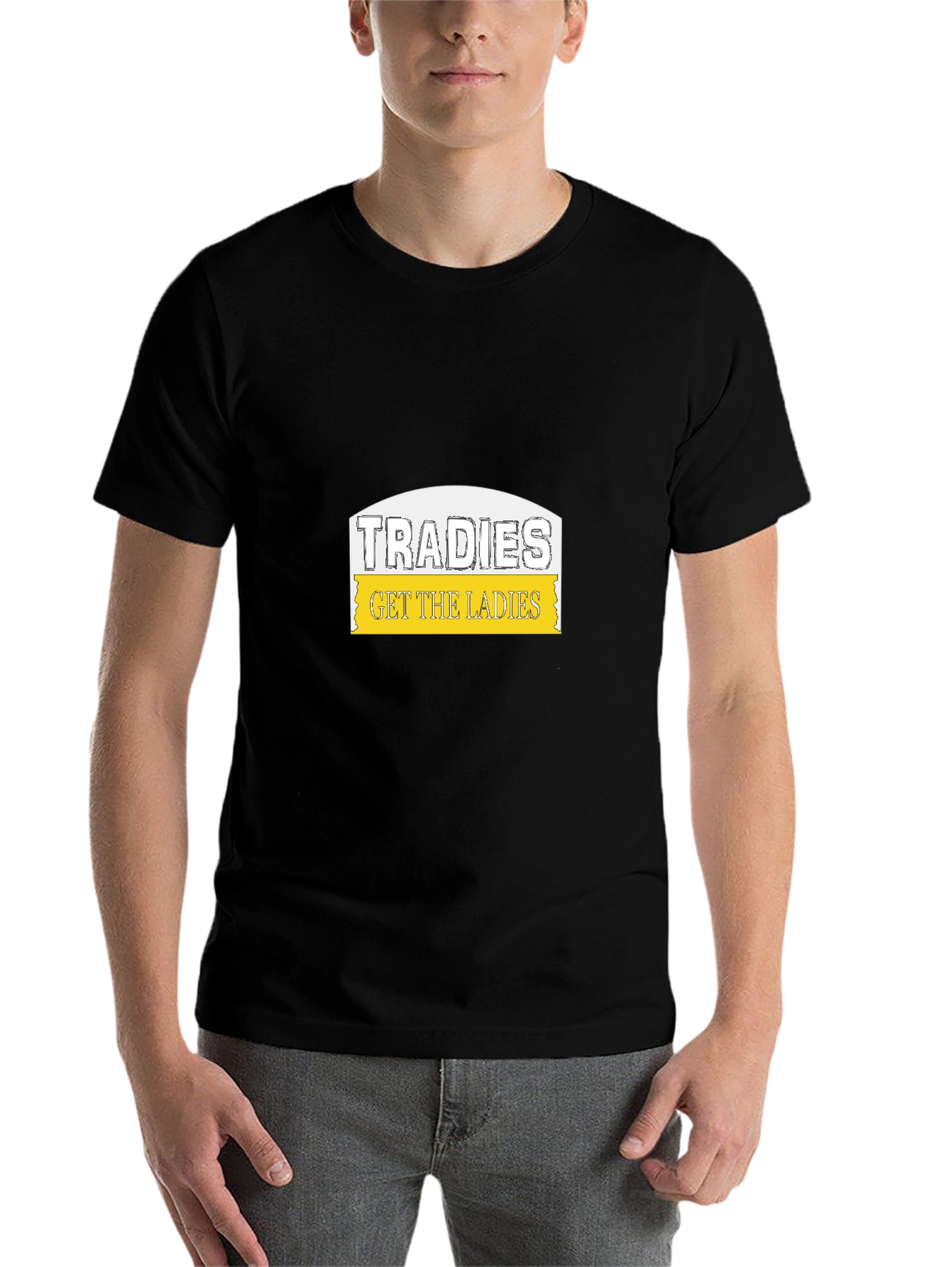 Black Tradies Get The Ladies Black T-Shirt view 7