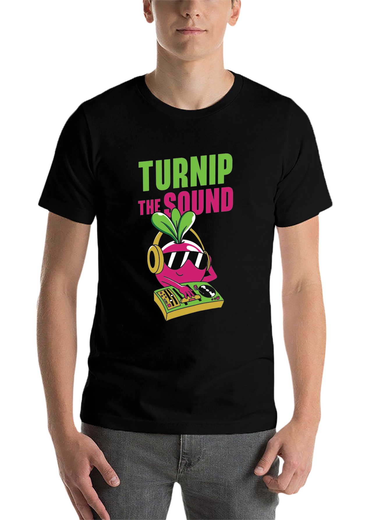 Black Turnip the Sound DJ Graphic T-Shirt view 7