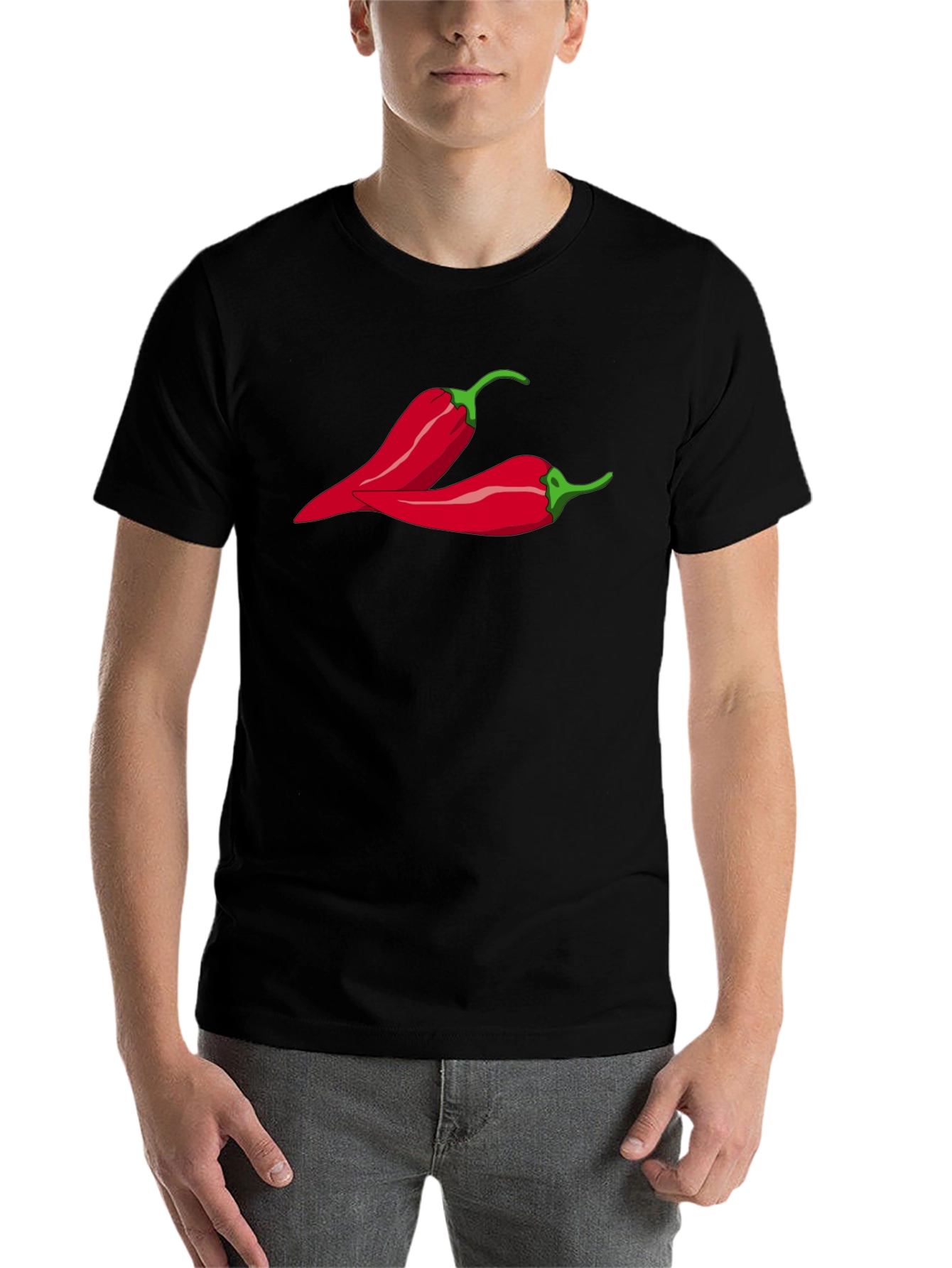 Spicy Chili Pepper Graphic T-Shirt - Black - 7