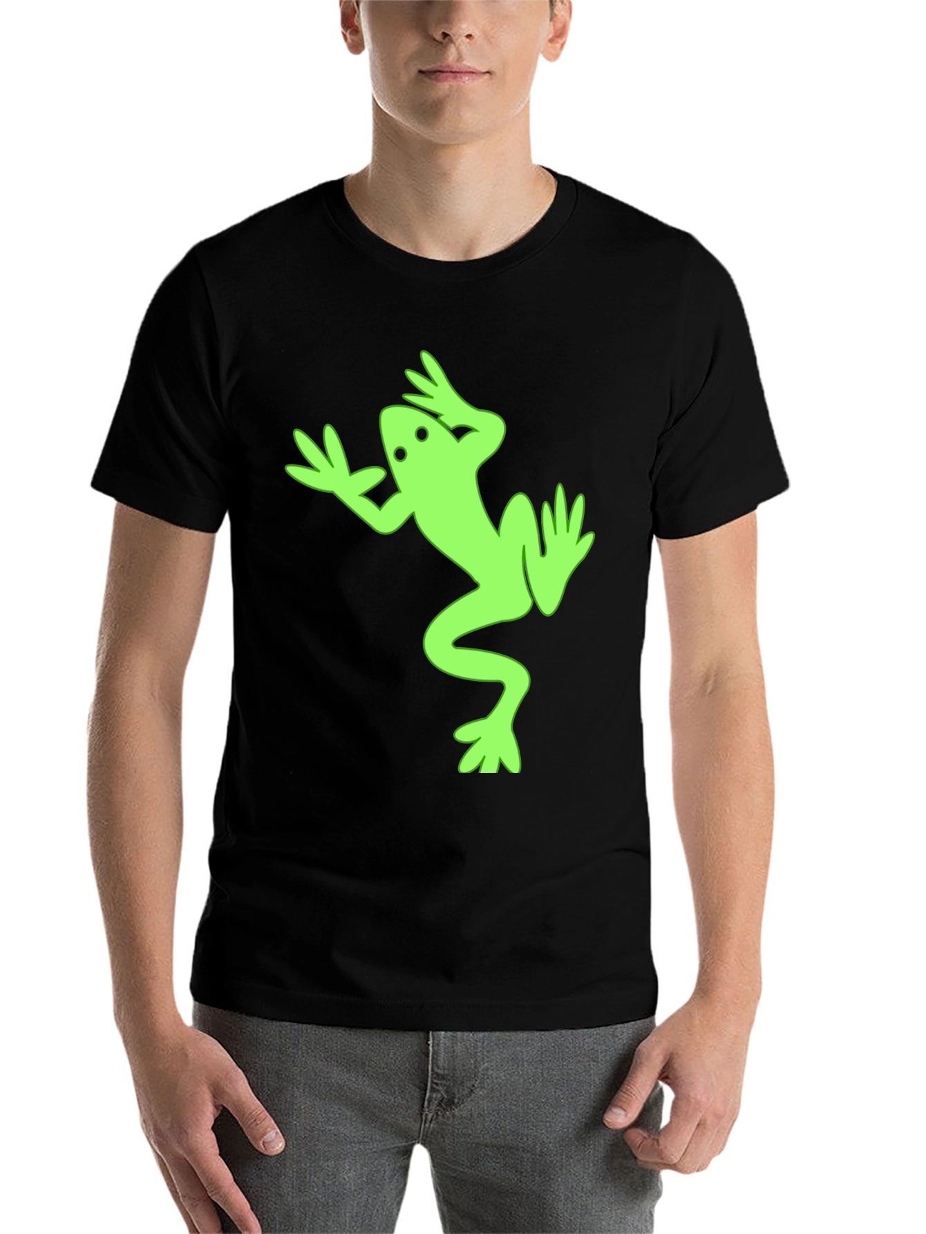 Black Frog Graphic Tee - Fun & Unique Black T-Shirt view 7