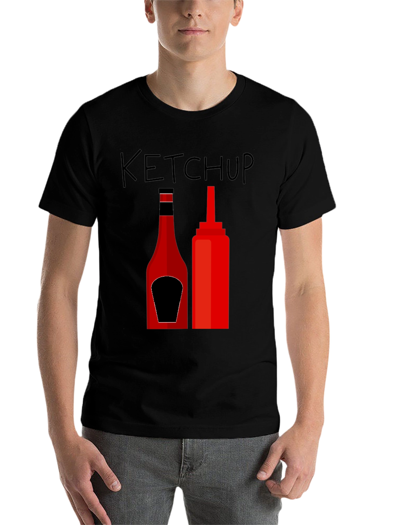 Black Ketchup Graphic Tee - Funny Foodie T-Shirt view 7