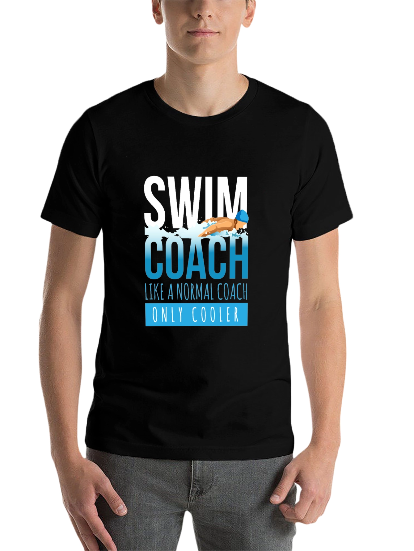 Swim Coach Graphic T-Shirt - Cool Coaching Apparel - 7
