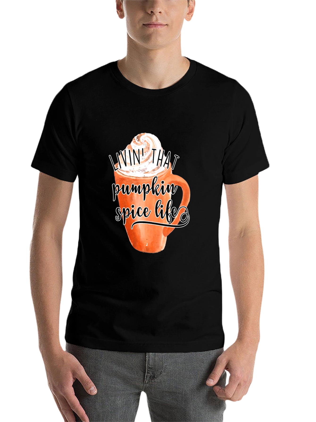 Black Pumpkin Spice Life T-Shirt view 7