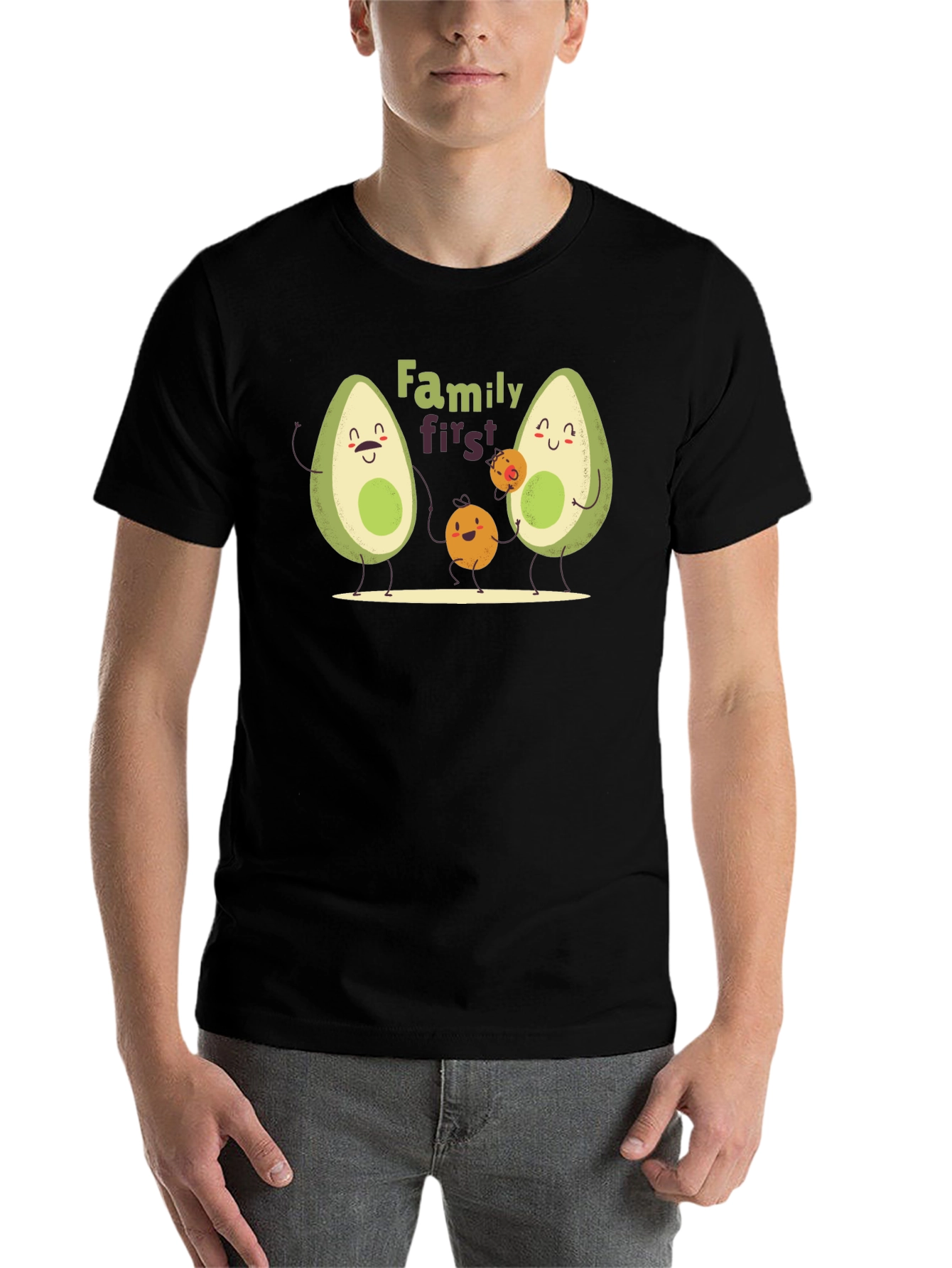 Black Family First Avocado T-Shirt view 7