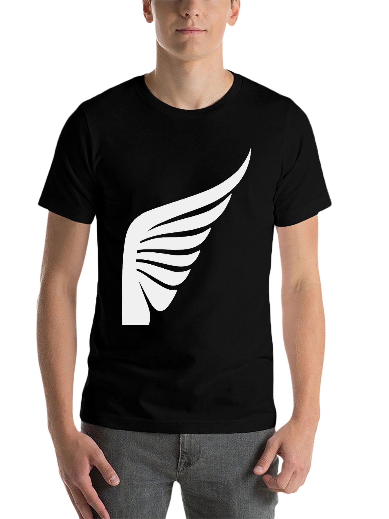 Black Wing Graphic Black T-Shirt - Stylish & Unique! view 7