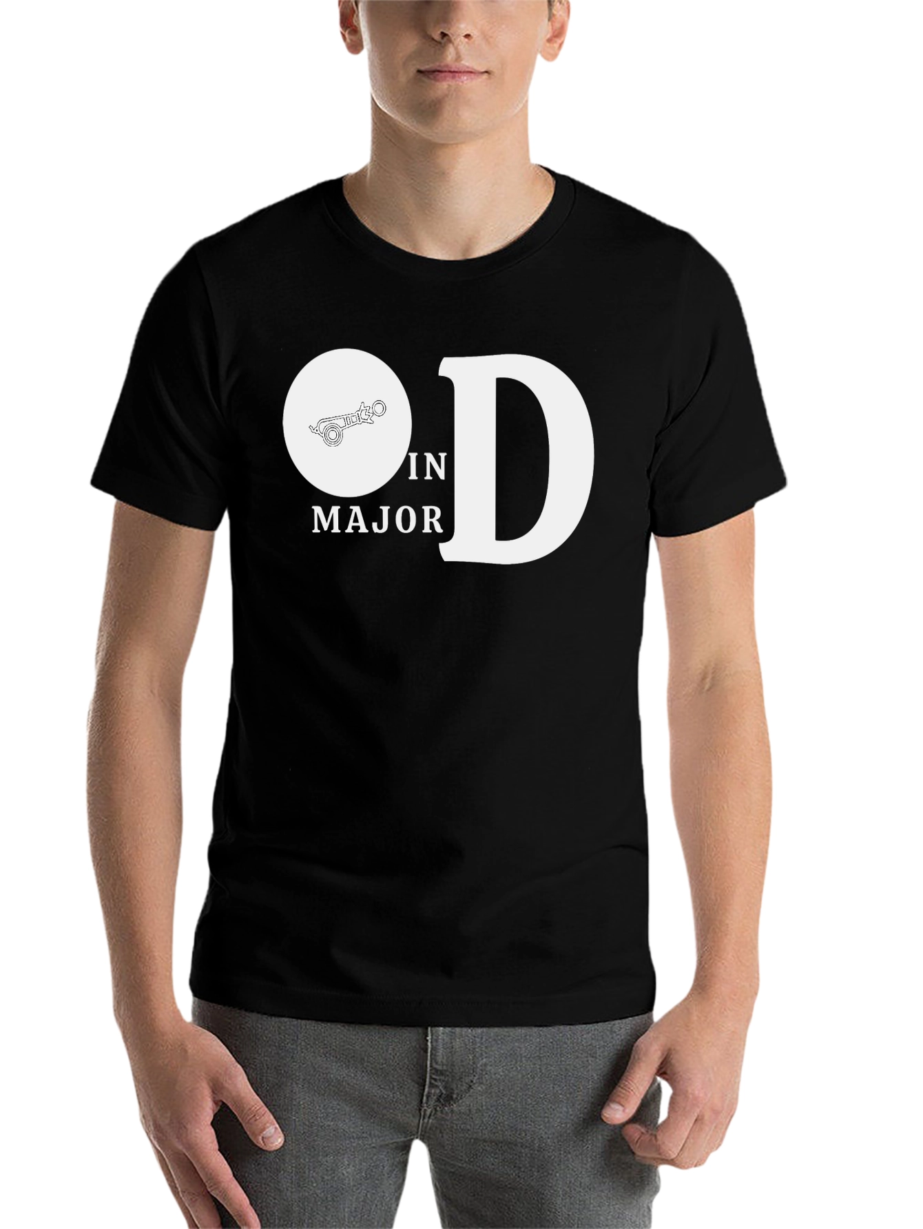 Black O in D Major T-Shirt - Music Lover Tee view 7
