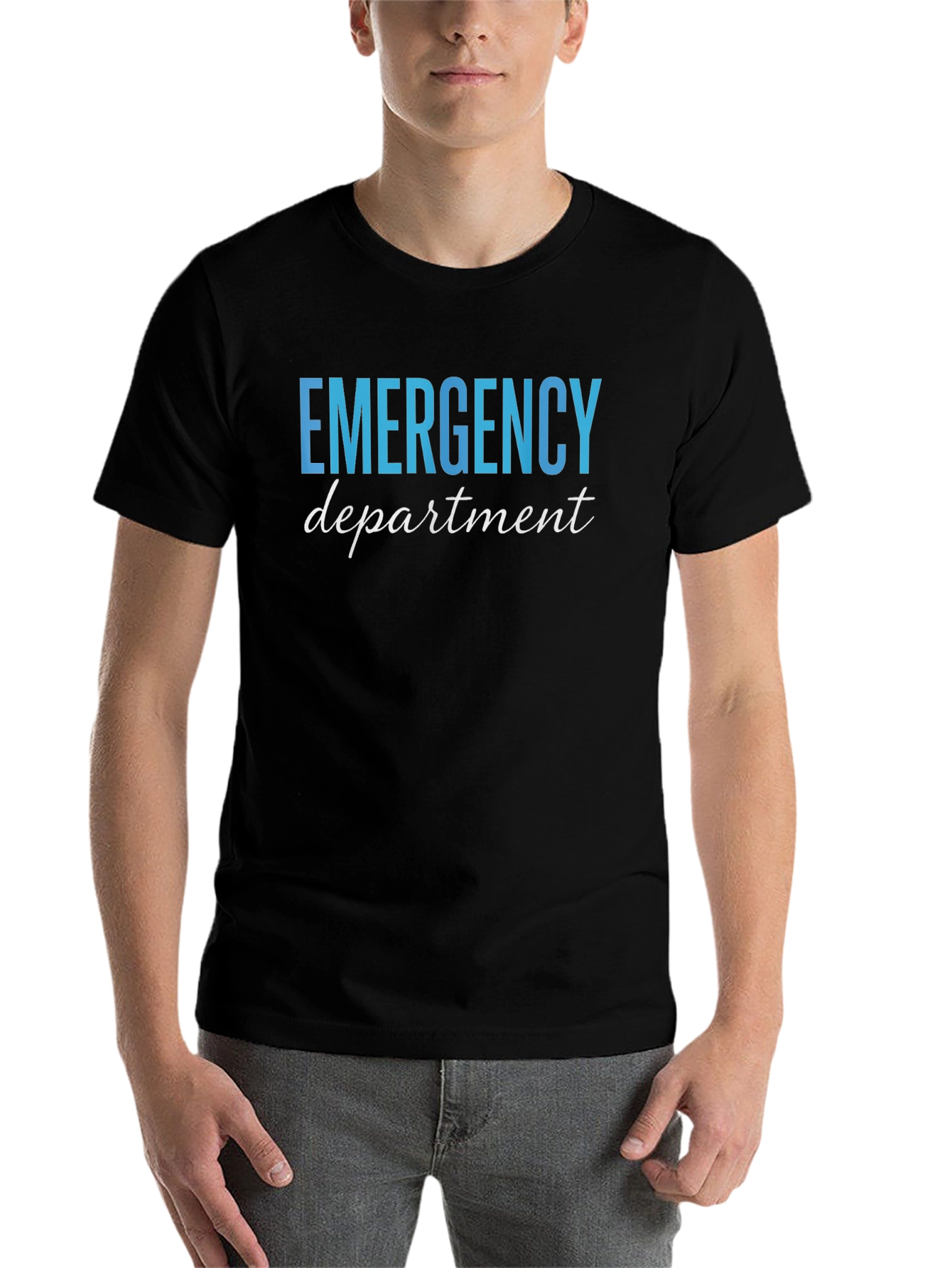 Black Emergency Department T-Shirt - Medical Staff Apparel view 7