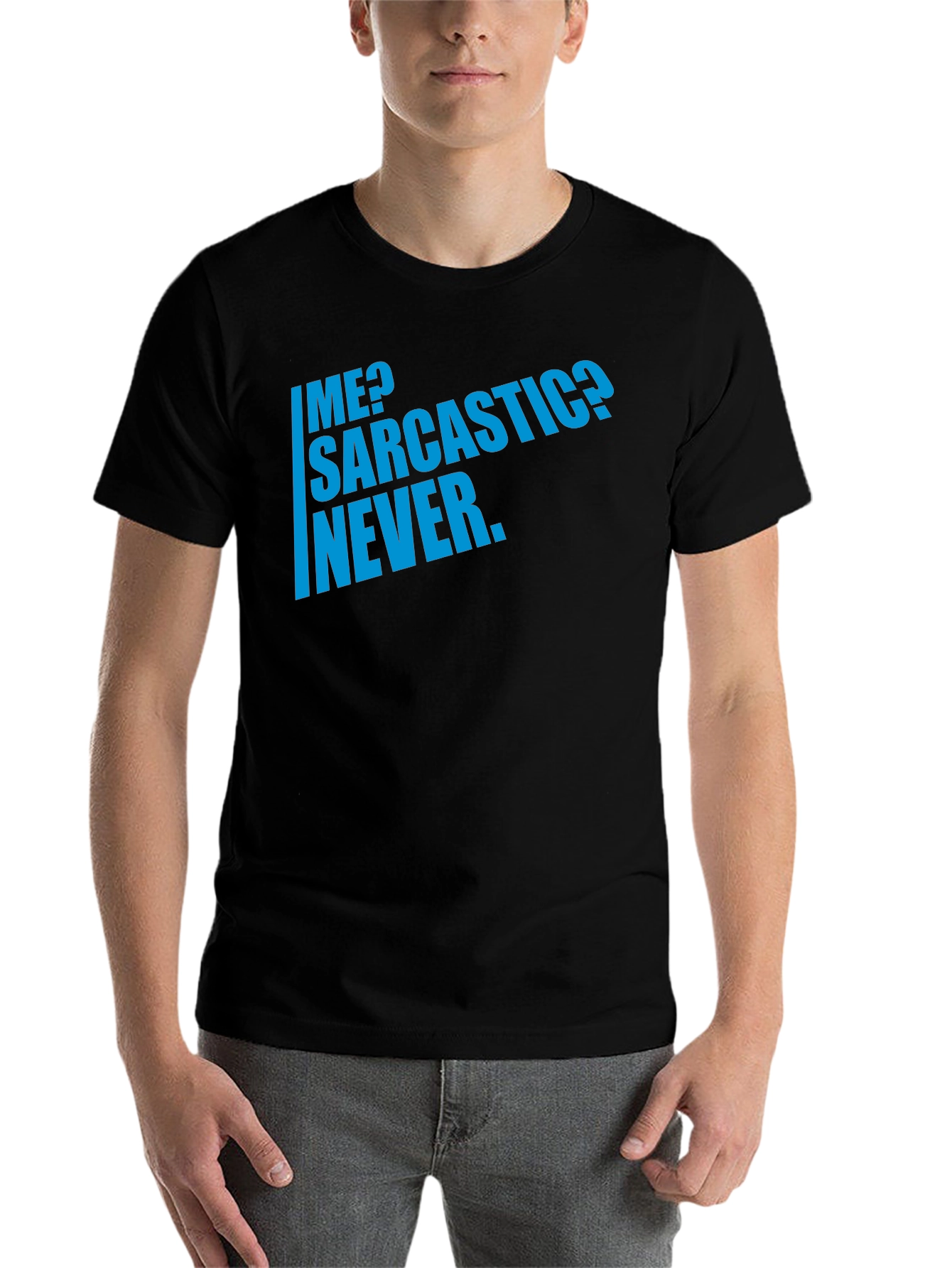 Black Sarcastic Humor T-Shirt - Men's Funny Graphic Tee view 7