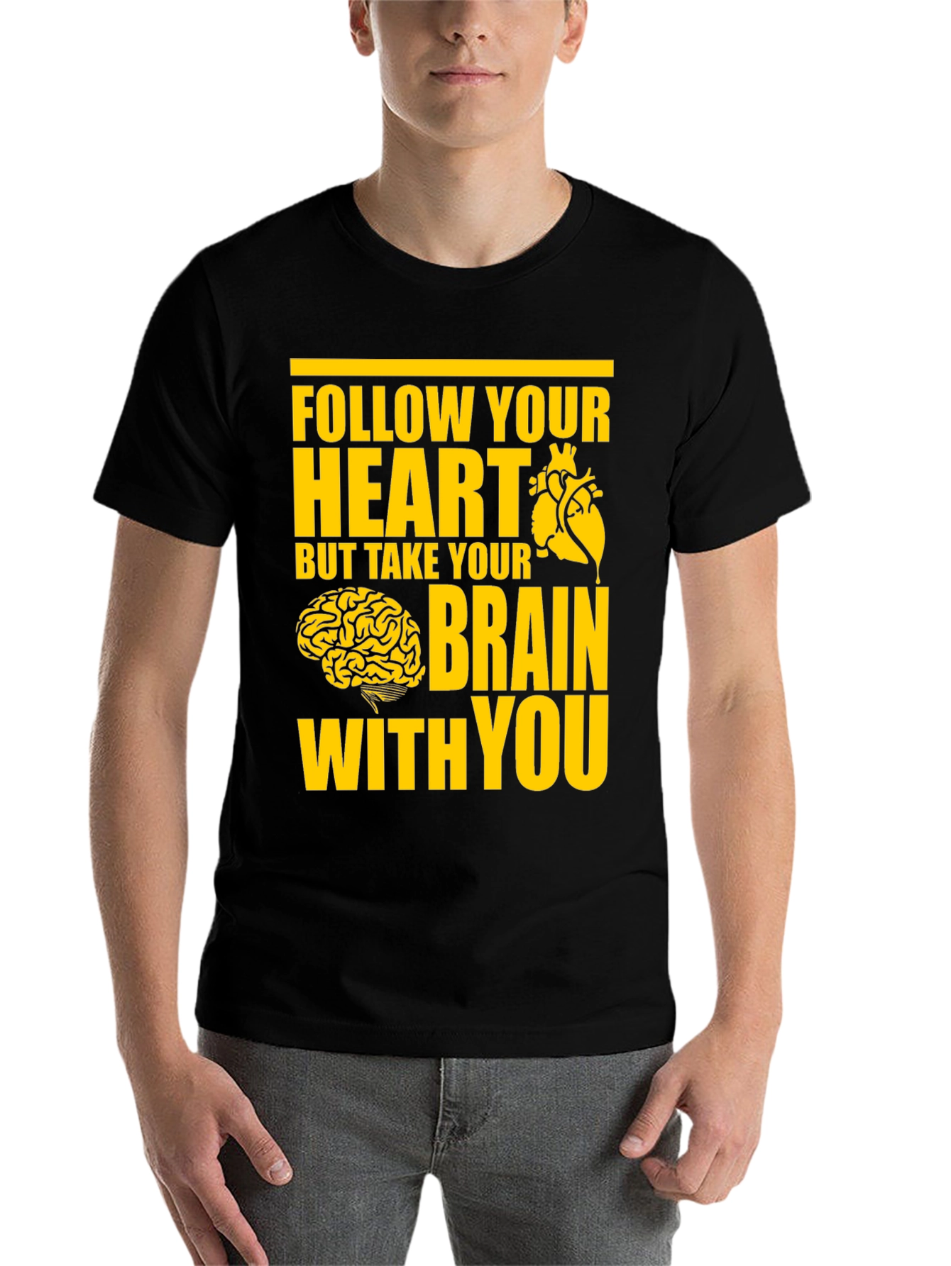 Black Follow Your Heart T-Shirt view 7