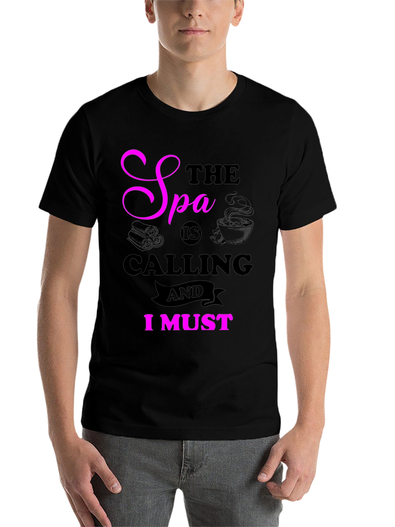 Black Spa Calling T-Shirt view 7