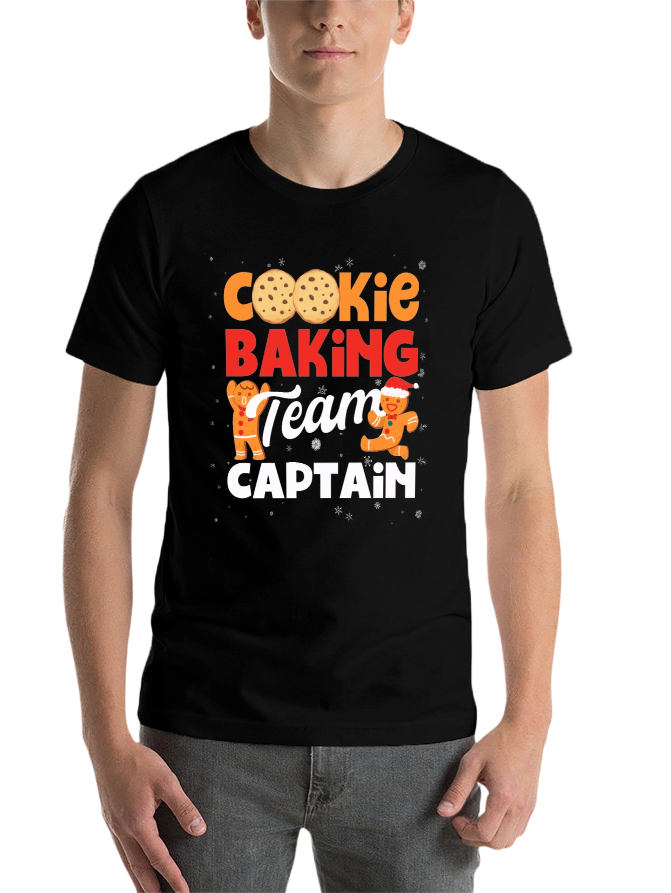 Black Cookie Baking Team Captain T-Shirt view 7