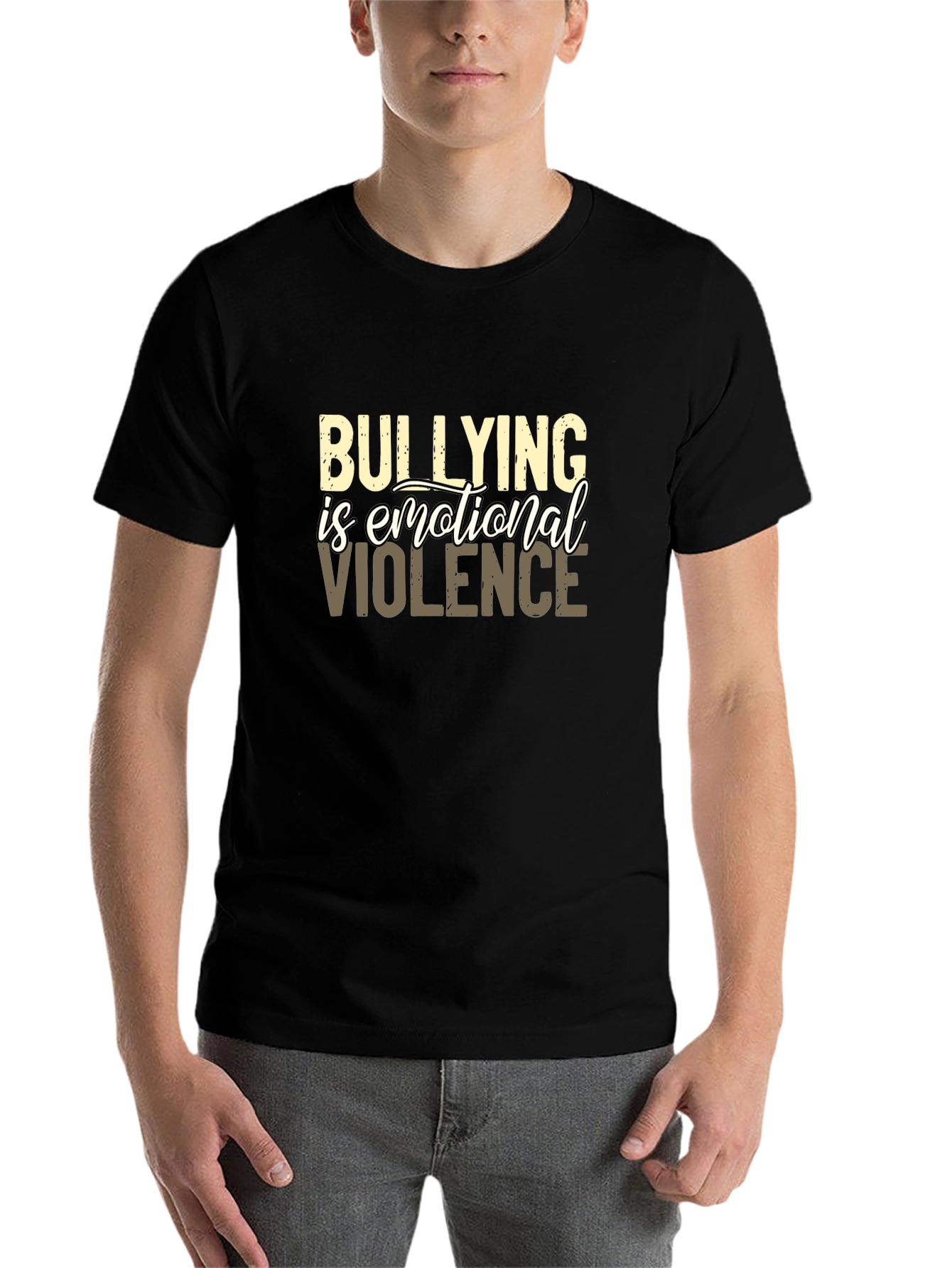Black Bullying Is Emotional Violence Graphic Tee view 7