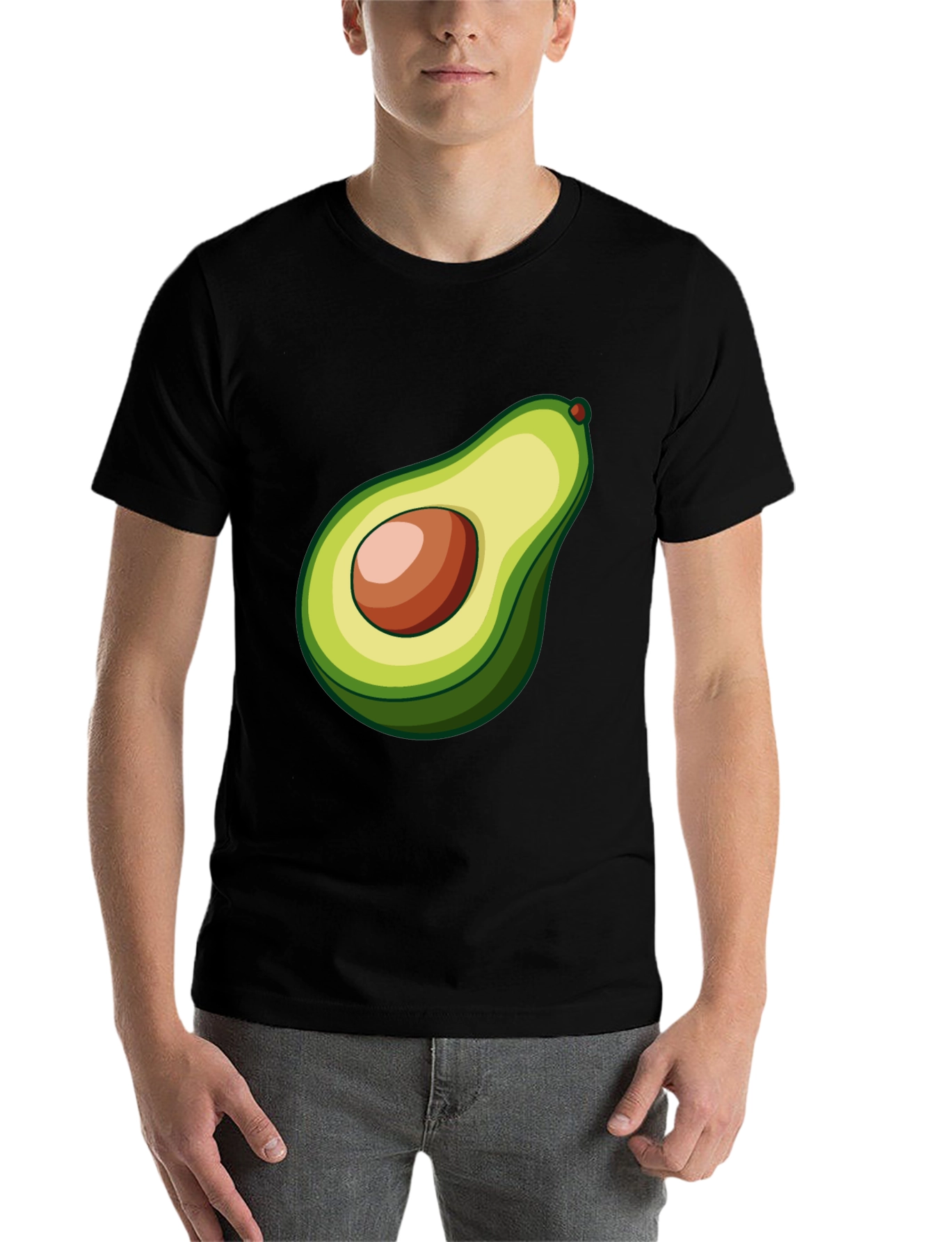 Black Avocado Graphic Tee - Black Casual Shirt view 7