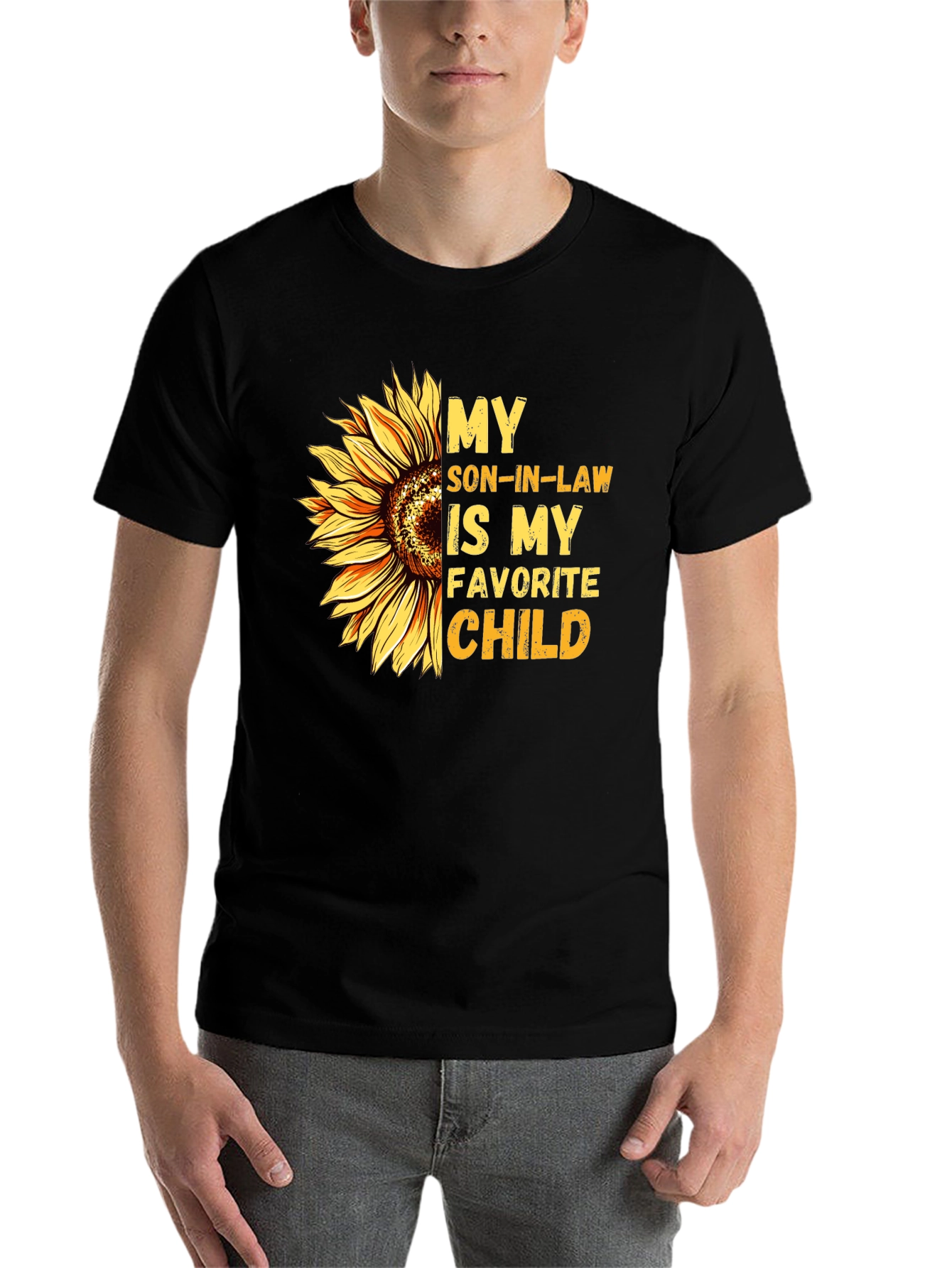 Black My Son-In-Law is My Favorite Child Sunflower Graphic Tee view 7