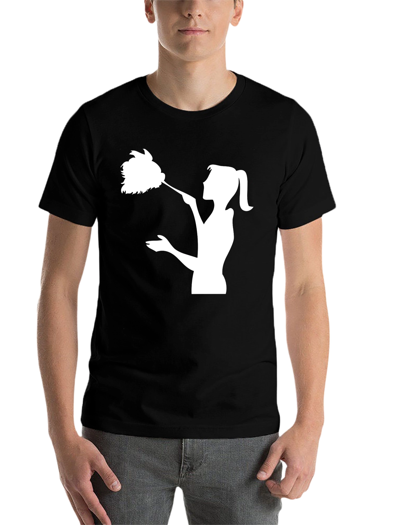 Black Dust Maid T-Shirt - Novelty Cleaning Humor Tee view 7