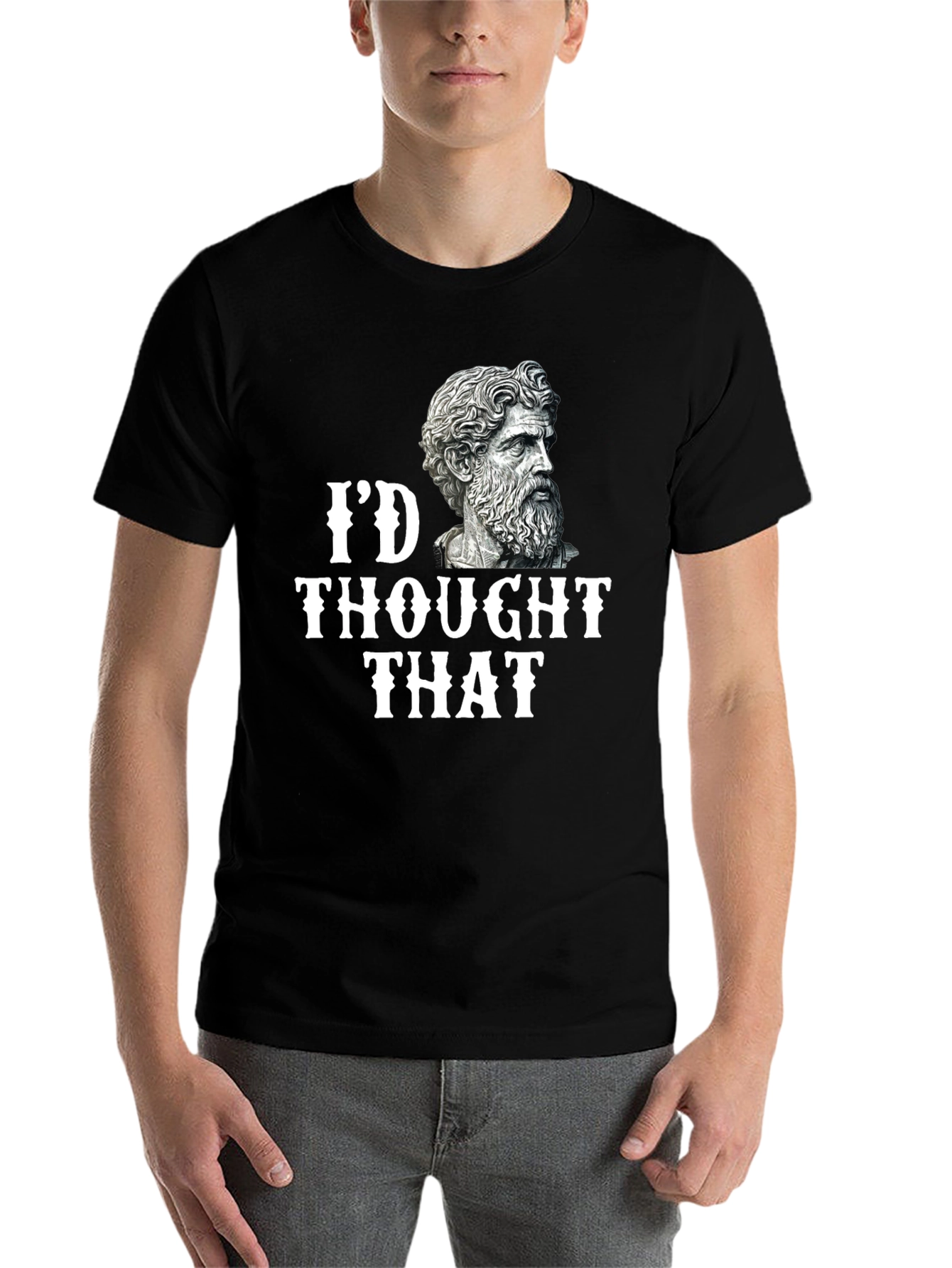 Black I'd Thought That T-Shirt - Philosopher view 7
