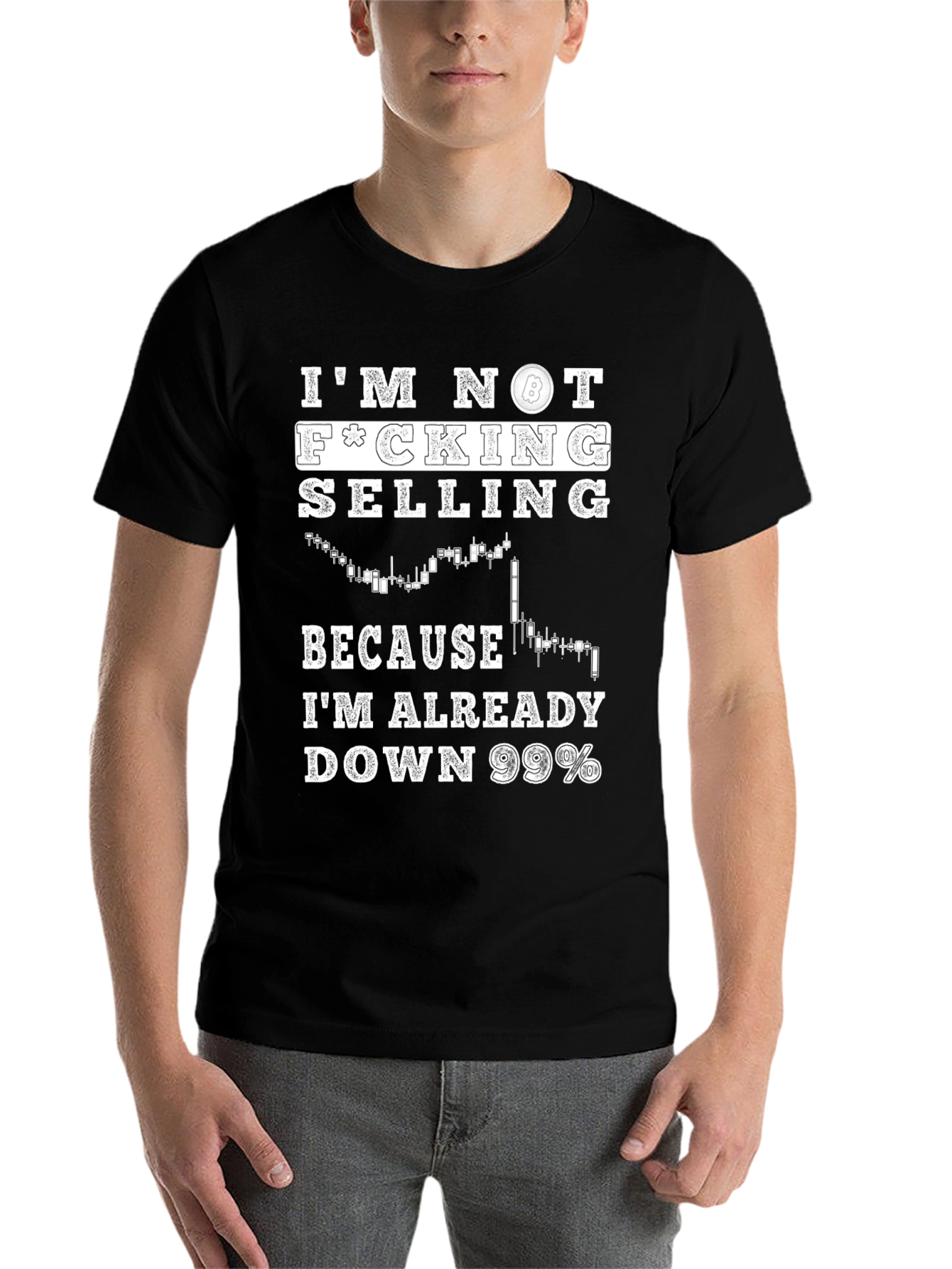 Black I'm Not Selling Graphic Tee view 7