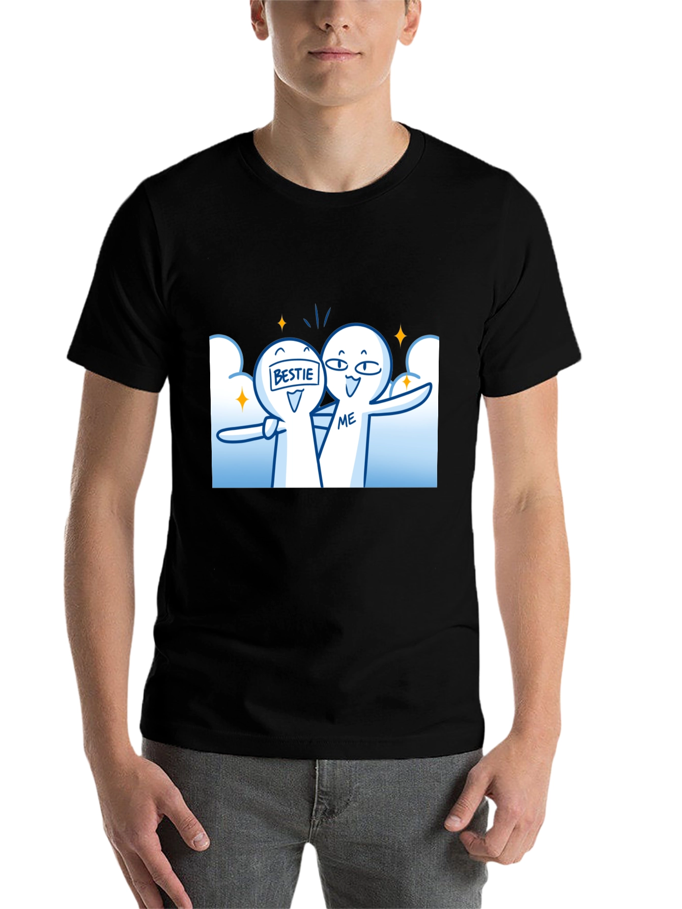 Black Best Friends Forever Graphic Tee view 7