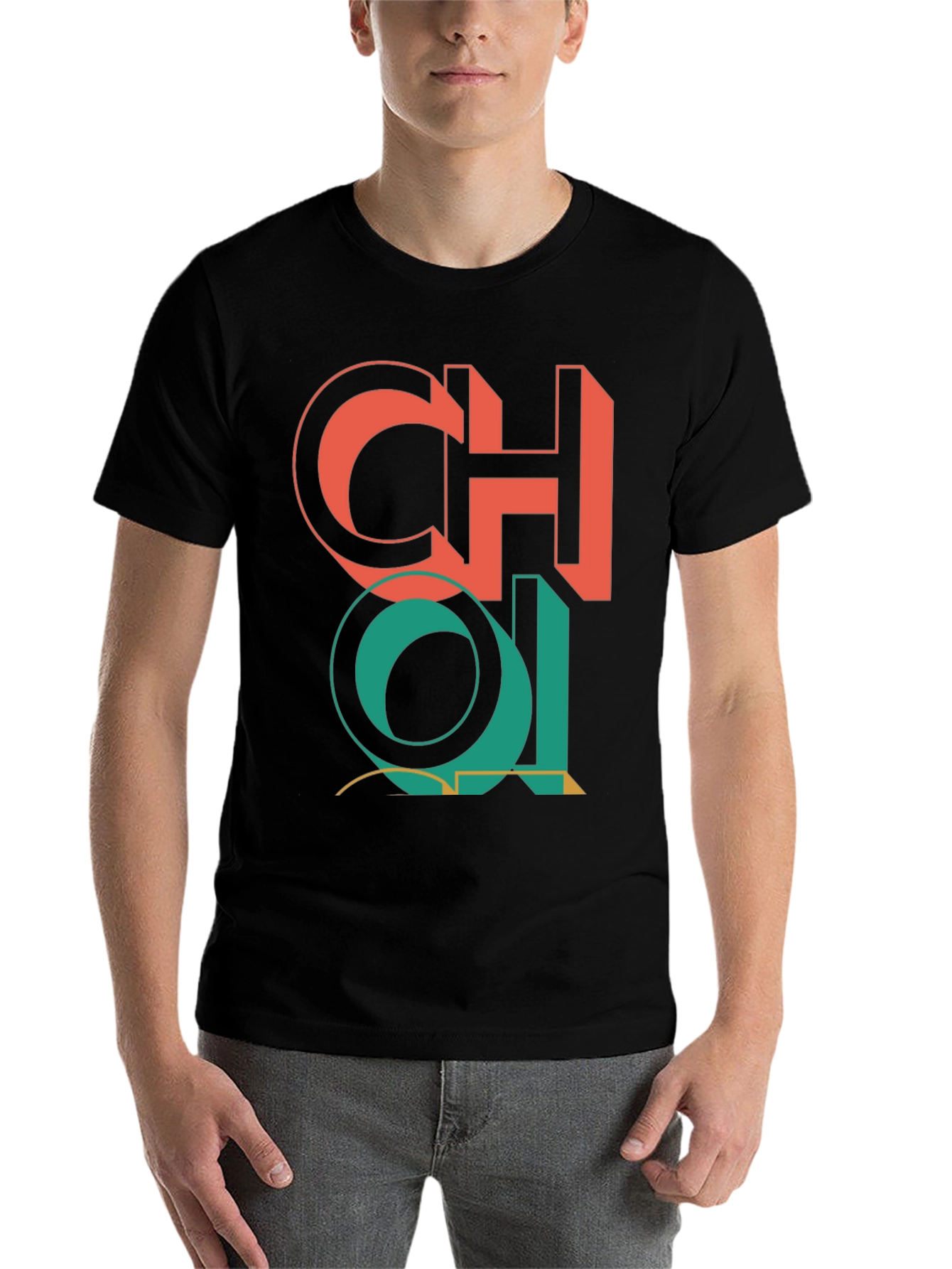 Black Abstract Graphic Tee - Bold Design view 7