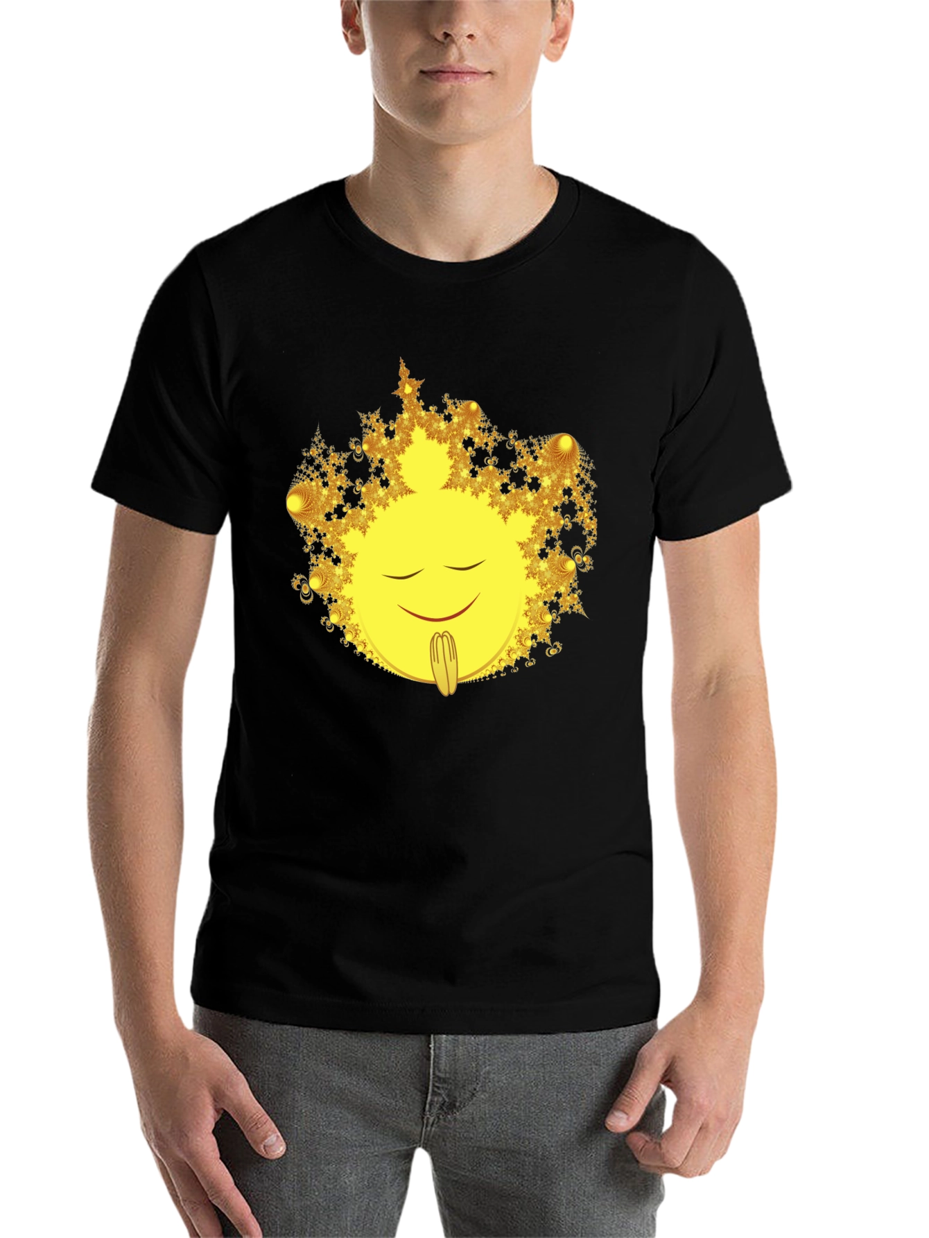 Meditating Sun Graphic T-Shirt - Relaxed Fit - 7