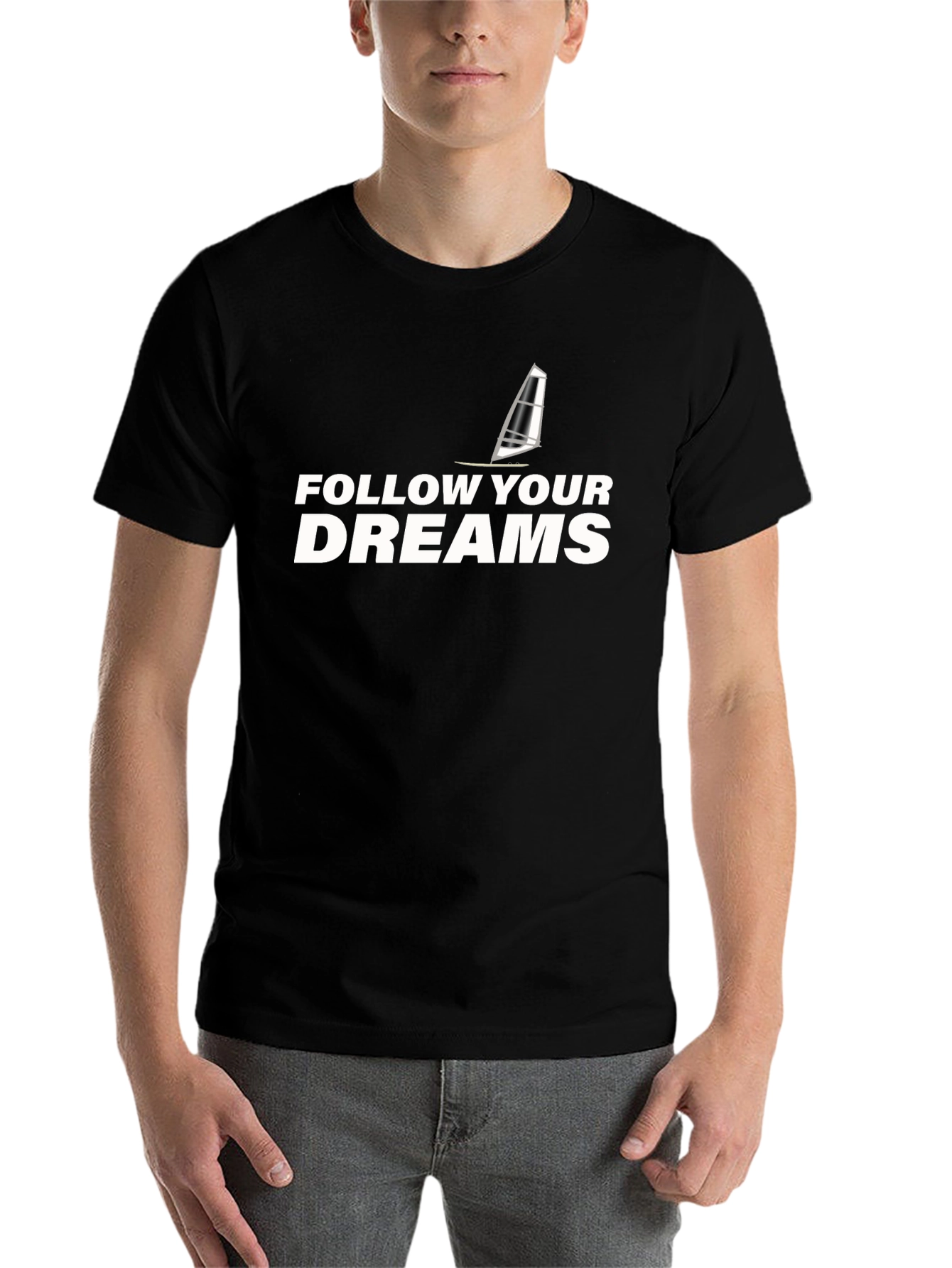 Black Follow Your Dreams Black T-Shirt view 7