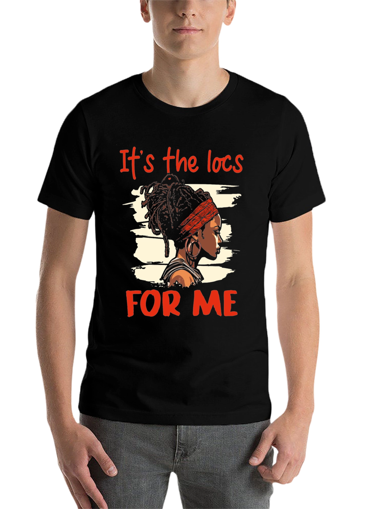 Black It's the Locs For Me T-Shirt - Black view 7