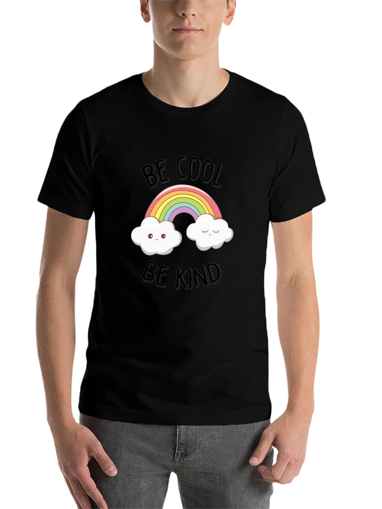 Black Be Cool Be Kind Graphic Tee view 7