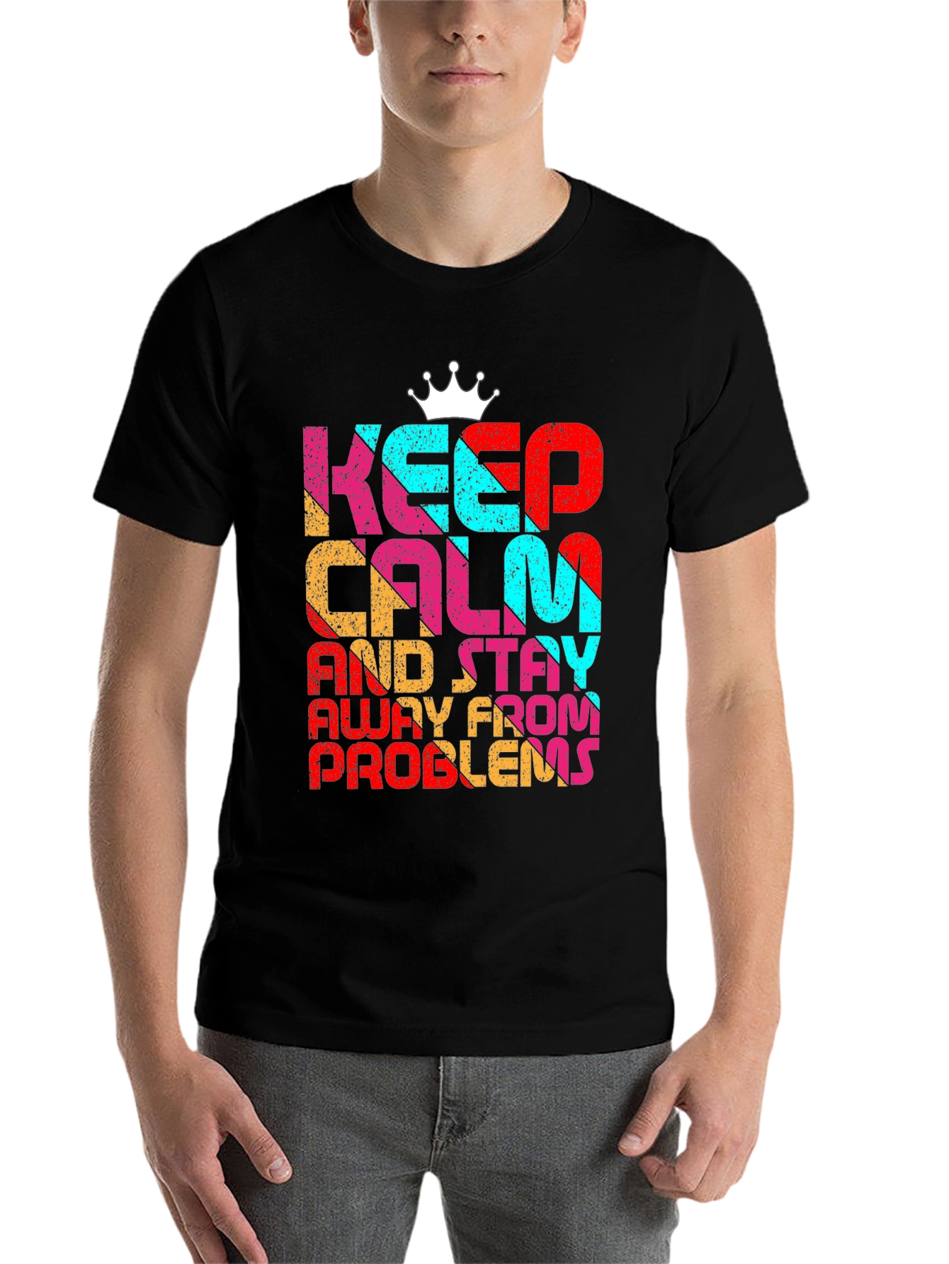 Black Keep Calm T-Shirt view 7