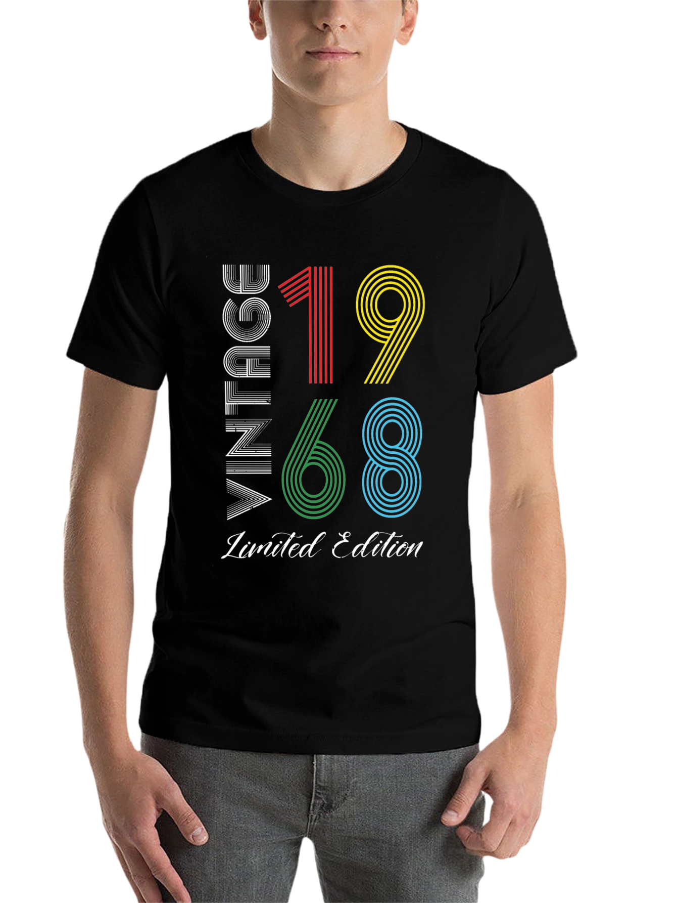 Black Vintage 1968 Limited Edition Graphic T-Shirt view 7