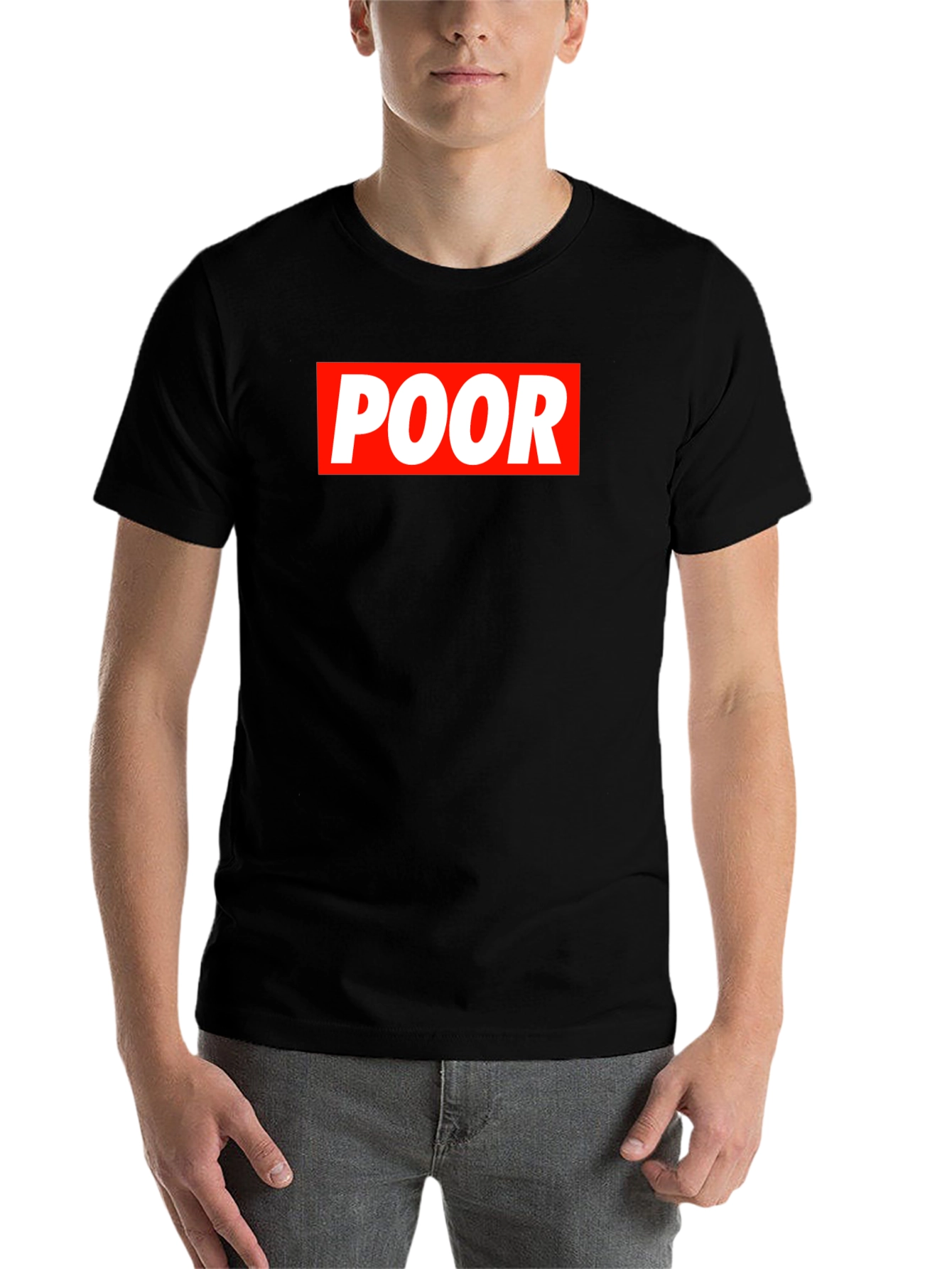 Black POOR Graphic T-Shirt - Streetwear Fashion Tee view 7