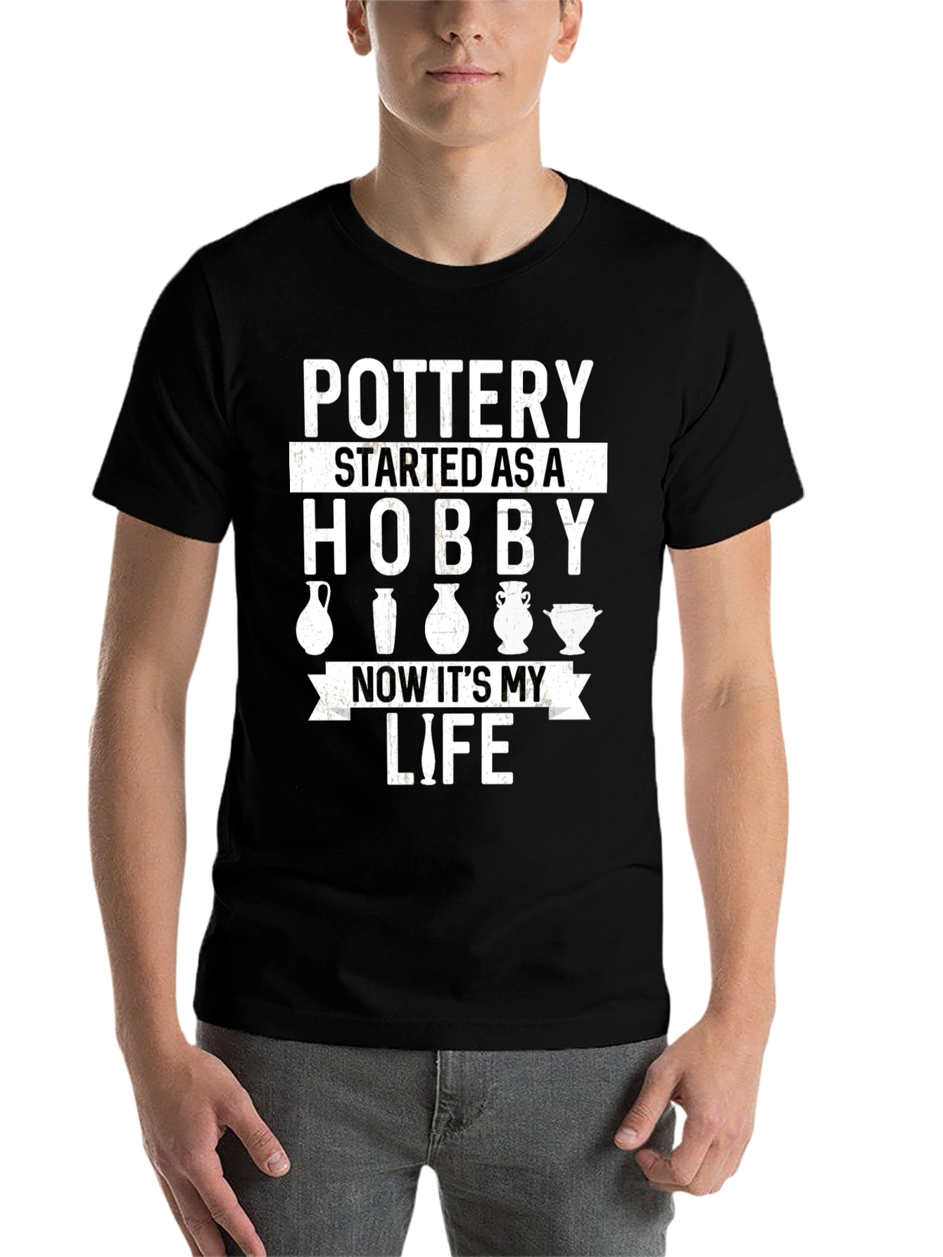 Black Pottery Hobby Life Graphic Tee view 7