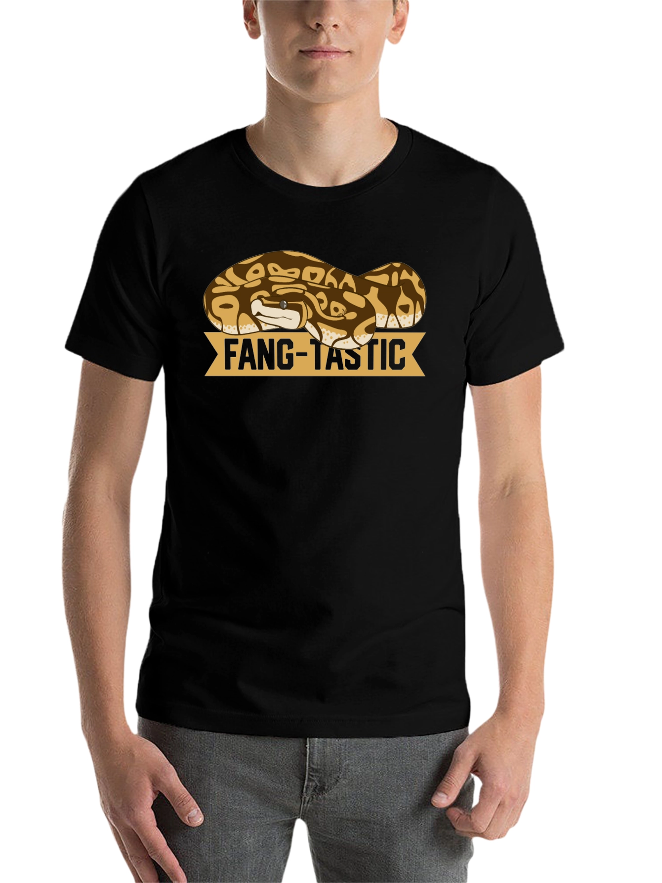 Black Fang-Tastic Snake T-Shirt - Reptile Lover Tee view 7