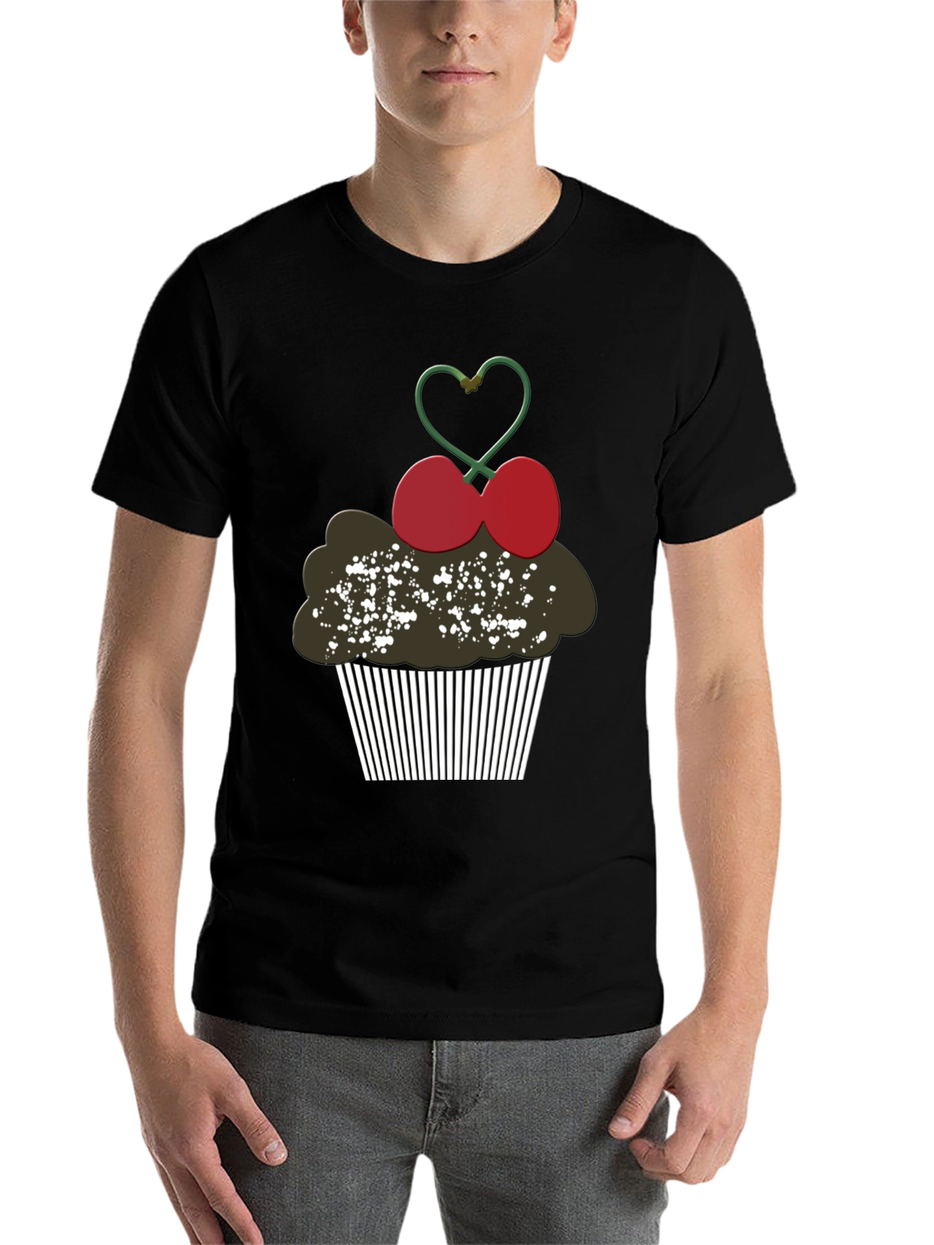Black Cupcake Graphic Tee - Sweet Treat Shirt view 7