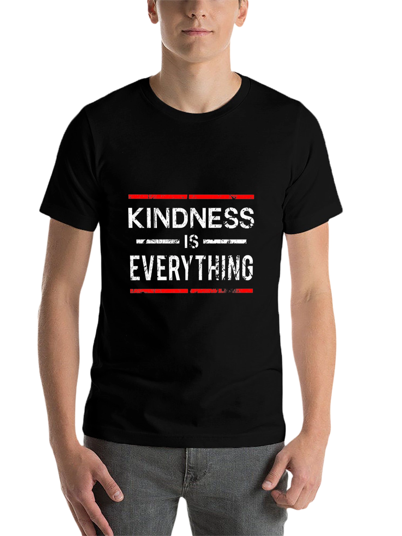 Black Kindness is Everything Graphic T-Shirt - Unisex view 7