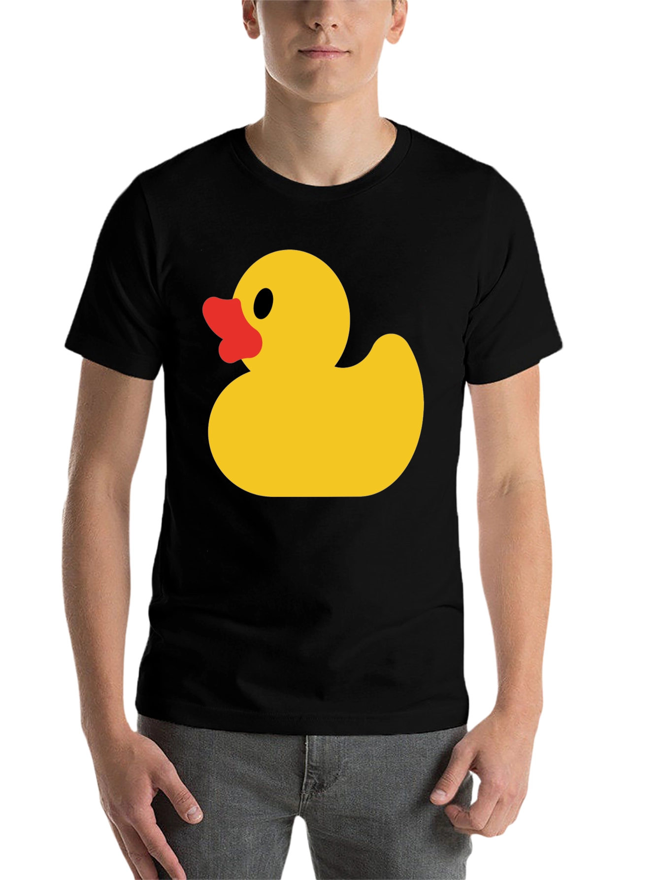 Black Rubber Duck Graphic T-Shirt - Black Cotton Tee view 7