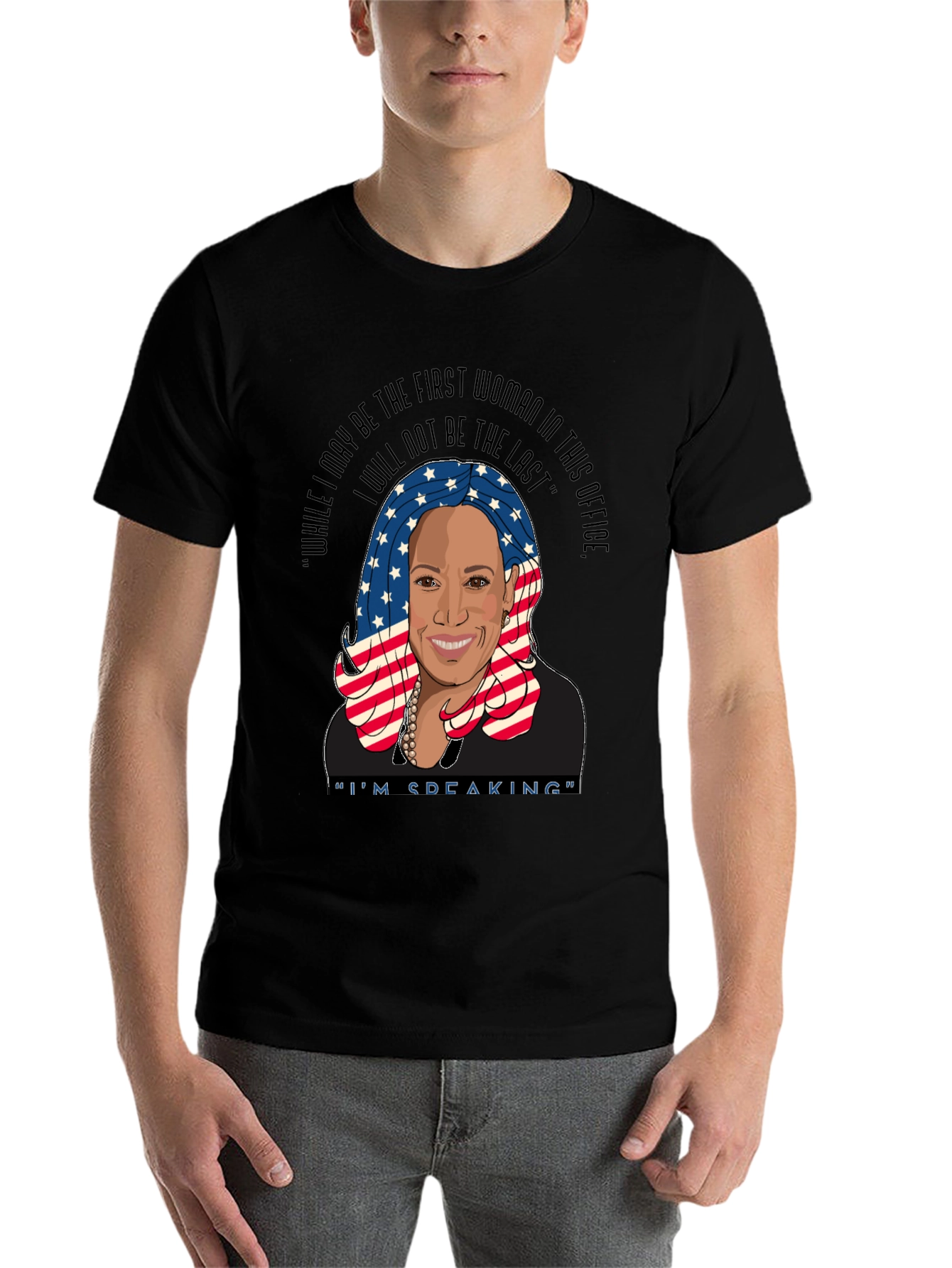 Black Kamala Harris "I'm Speaking" Graphic Tee view 7