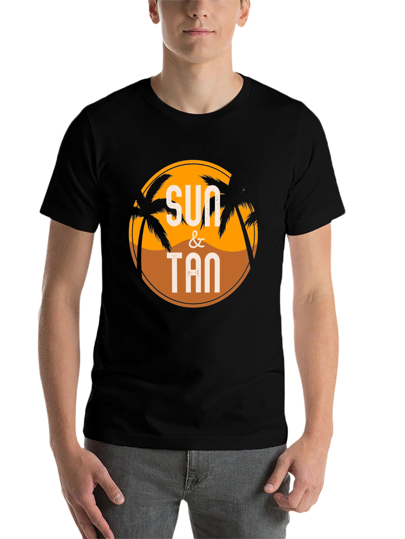 Black Sun & Tan Graphic T-Shirt view 7