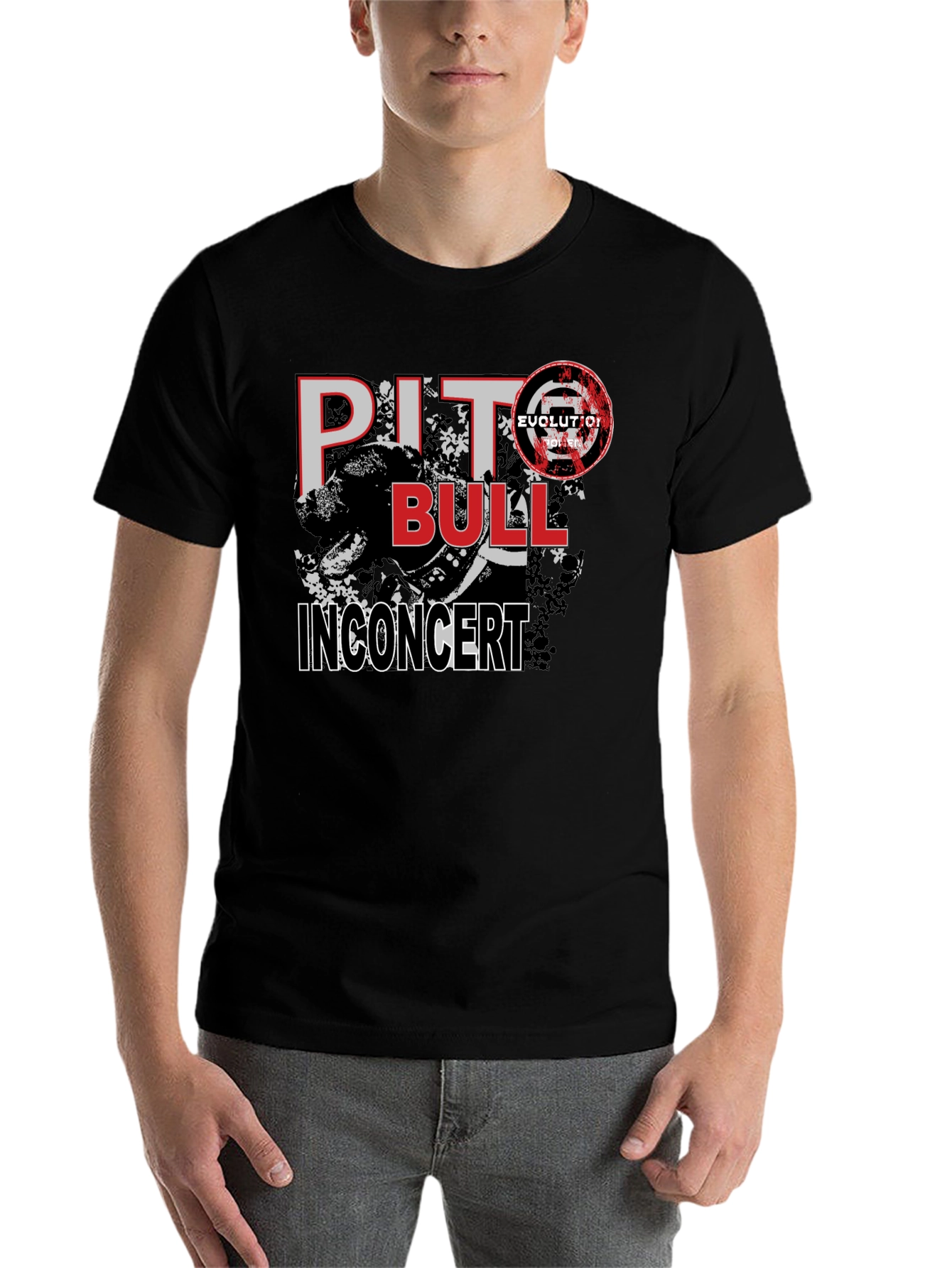 Black Pitbull In Concert Graphic Tee view 7