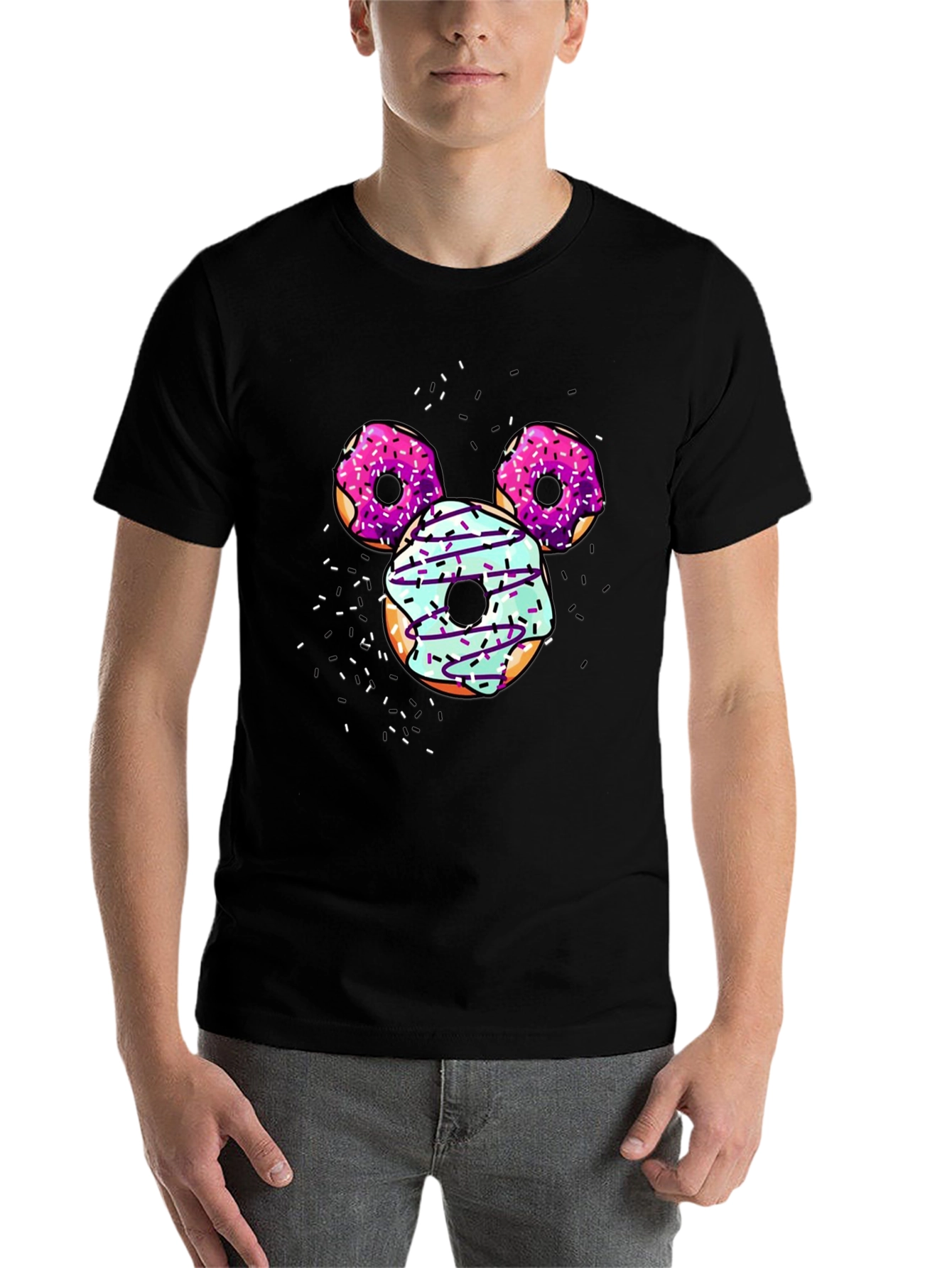 Black Donut Mickey Mouse T-Shirt view 7