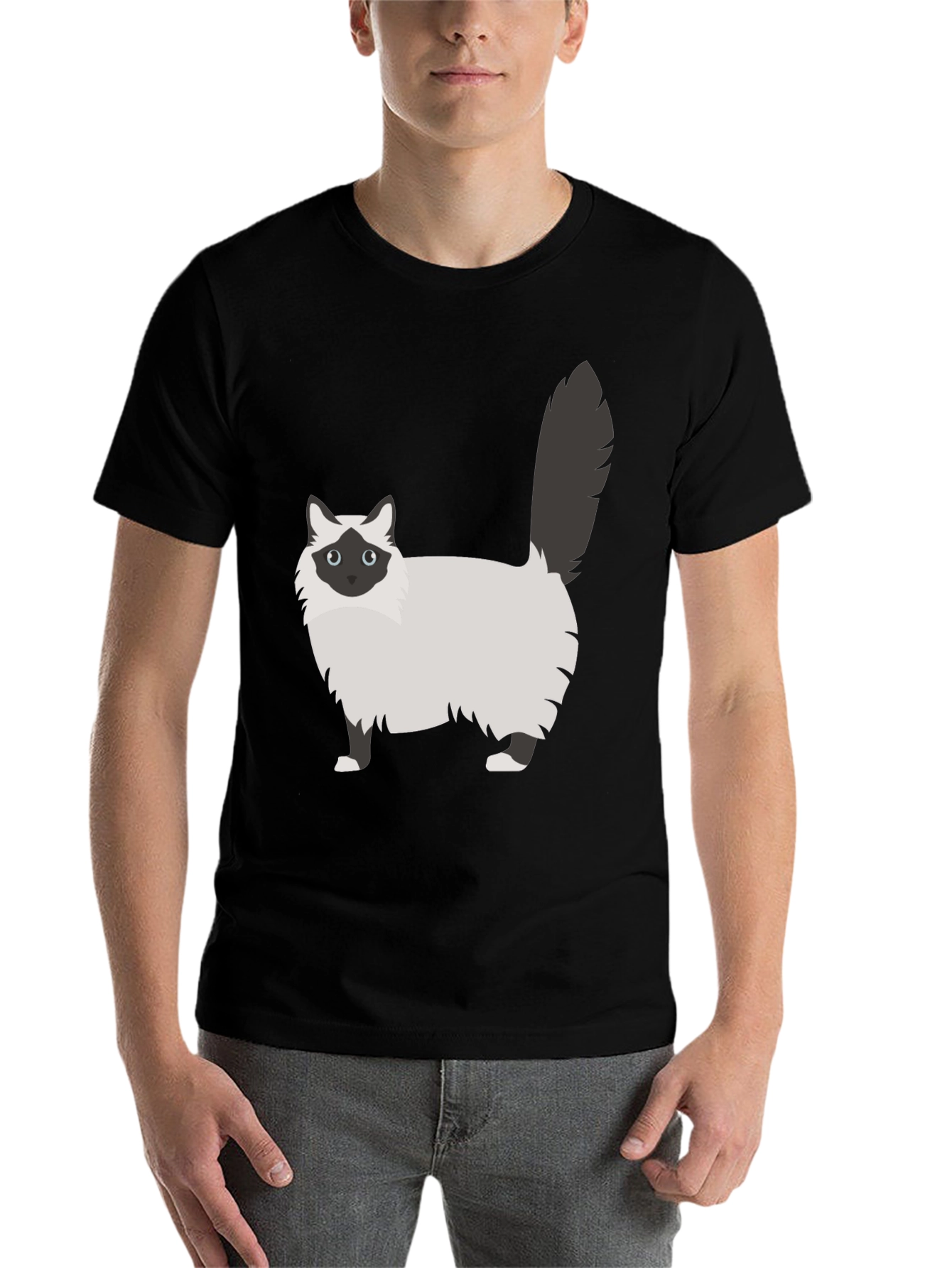 Black Cat Graphic Tee - Stylish Cotton Blend view 7